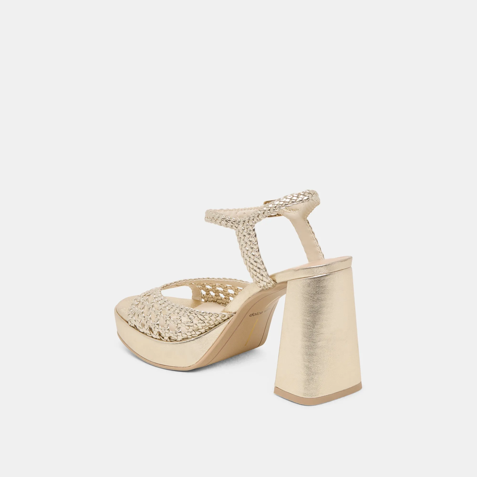 PEYTEN HEELS LIGHT GOLD WOVEN STELLA Glamorous Stilettos