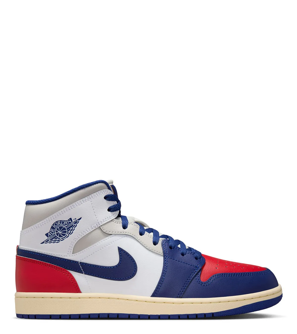 Contemporary Chic Cushioned Design Jordan Air Jordan 1 Mid Blue Red