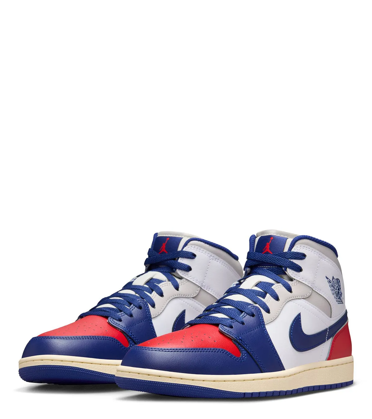 Elevated arch mountain climbers Jordan Air Jordan 1 Mid Blue Red