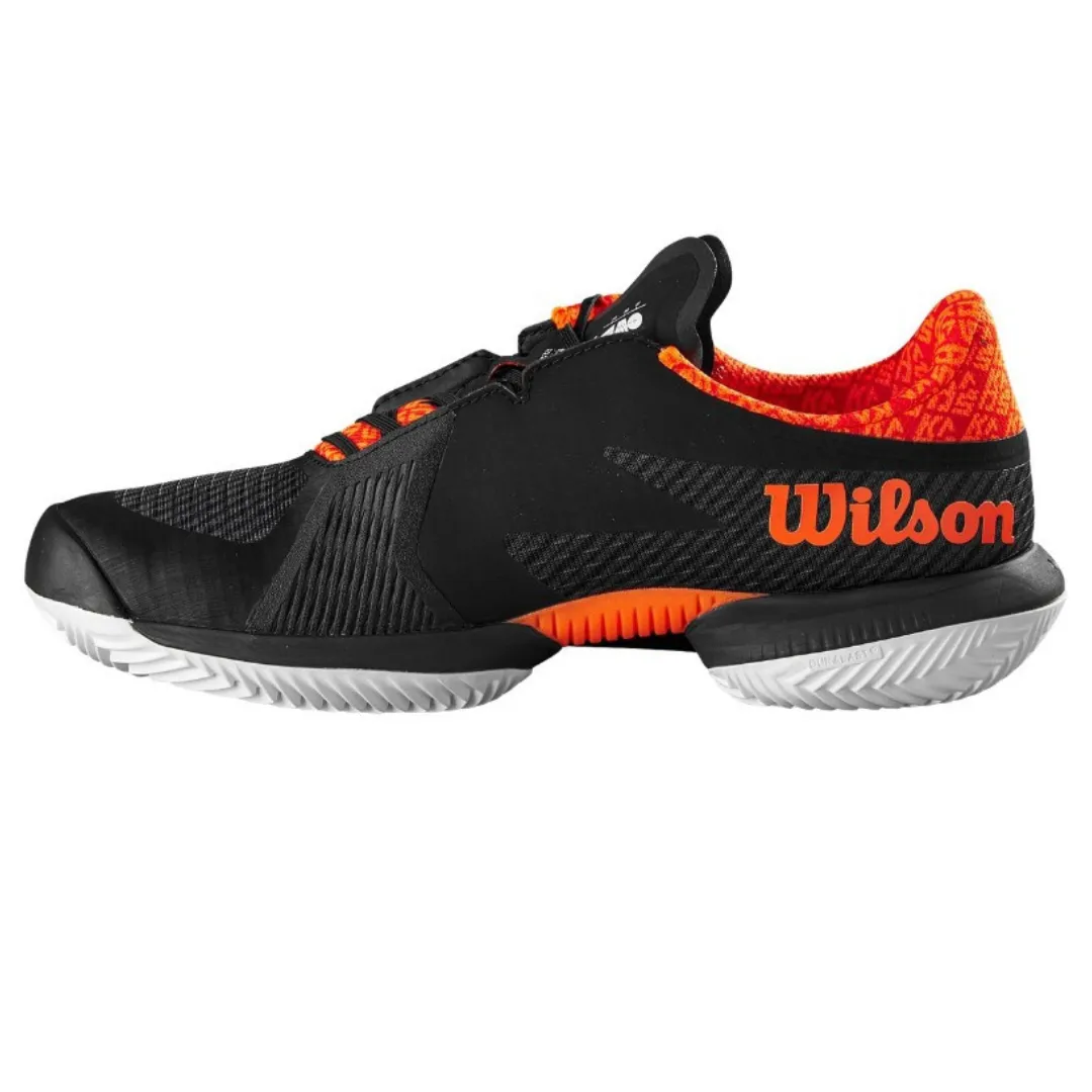 Wilson 2023 Kaos Swift 1.5 Men's Tennis Shoes - Black/Phantom/Shocking Orange Breathable knit