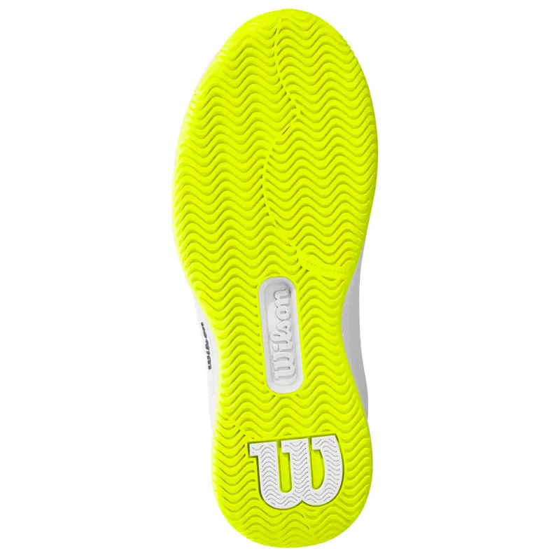 Training session Wilson Intrigue Pro Oz Womens Tennis Shoes - White/Safety Yellow
