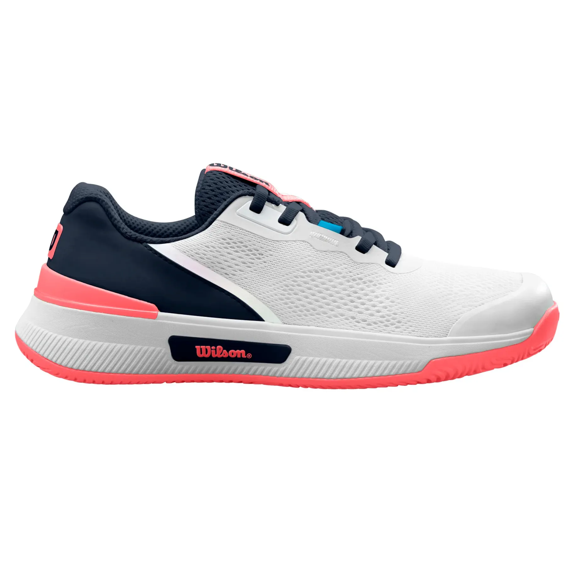 Wilson Intrigue Pro Women Tennis Shoes - White/Navy/Blaze Comfort Padding