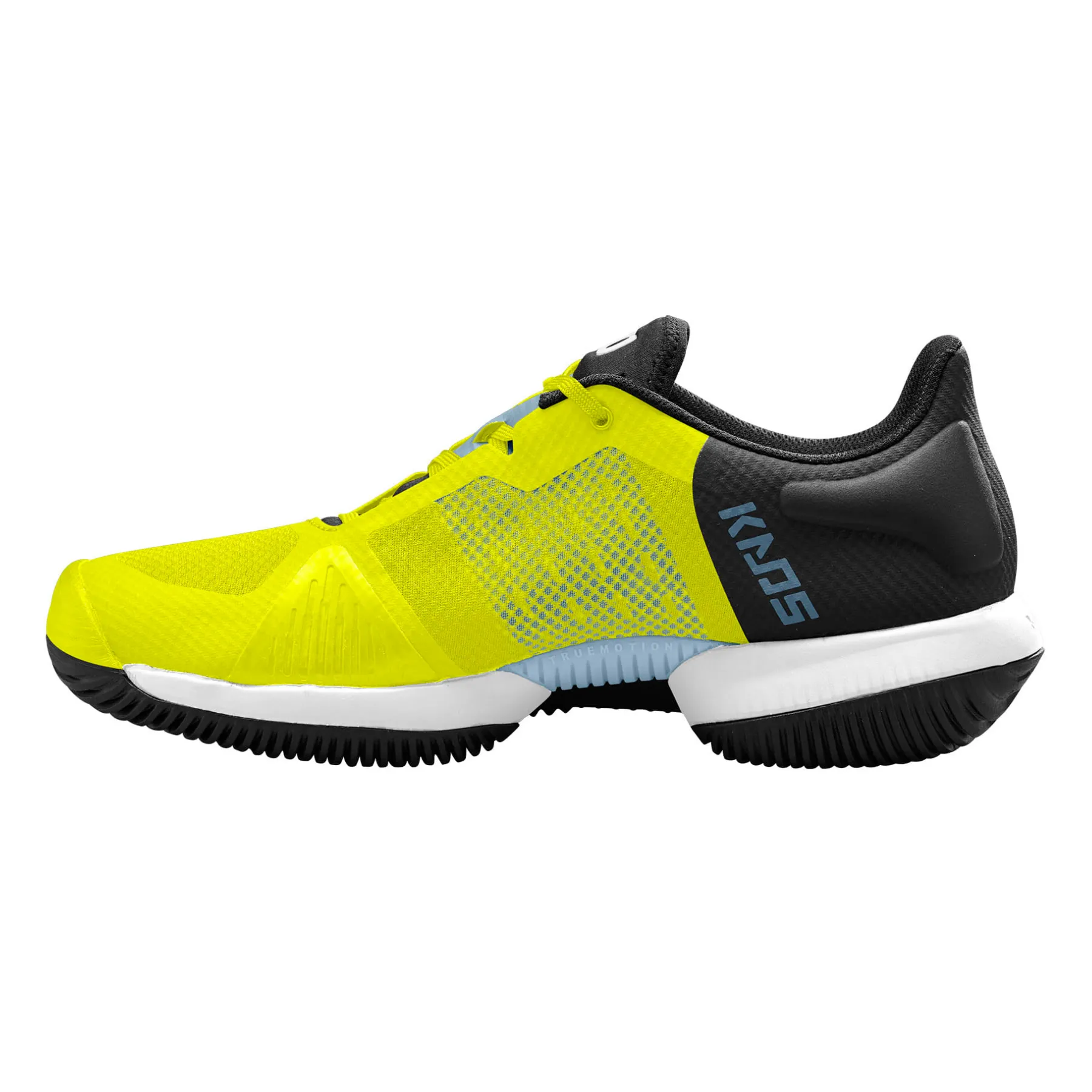 Wilson Kaos Swift Tennis Shoes -  Sulphur Spring/ Blue fog/ Black Stable Structure Lace Up Design