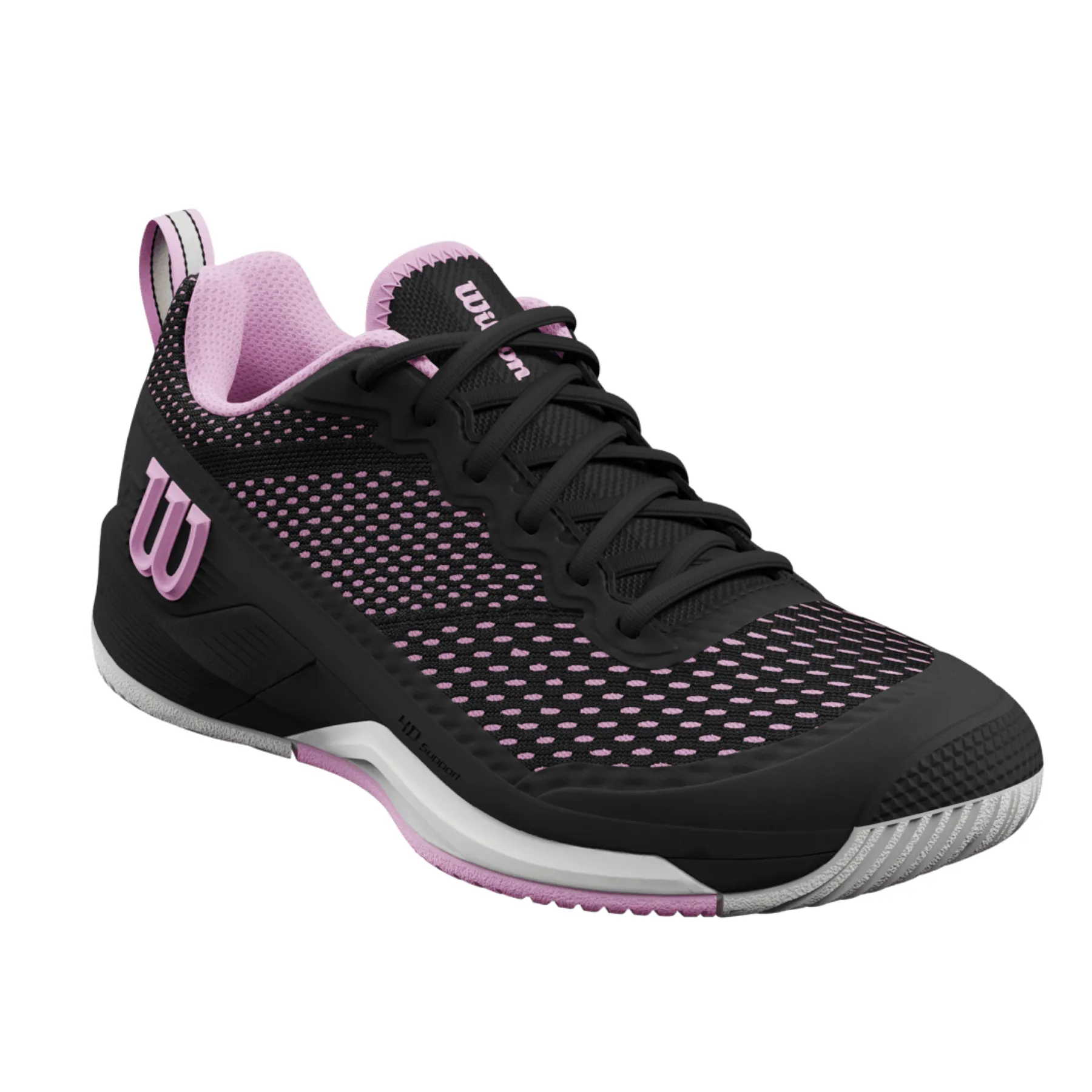 Wilson Rush Pro 4.5 Women Tennis Shoes - Black/Black/Pirouette Recreational Use Fast Motion