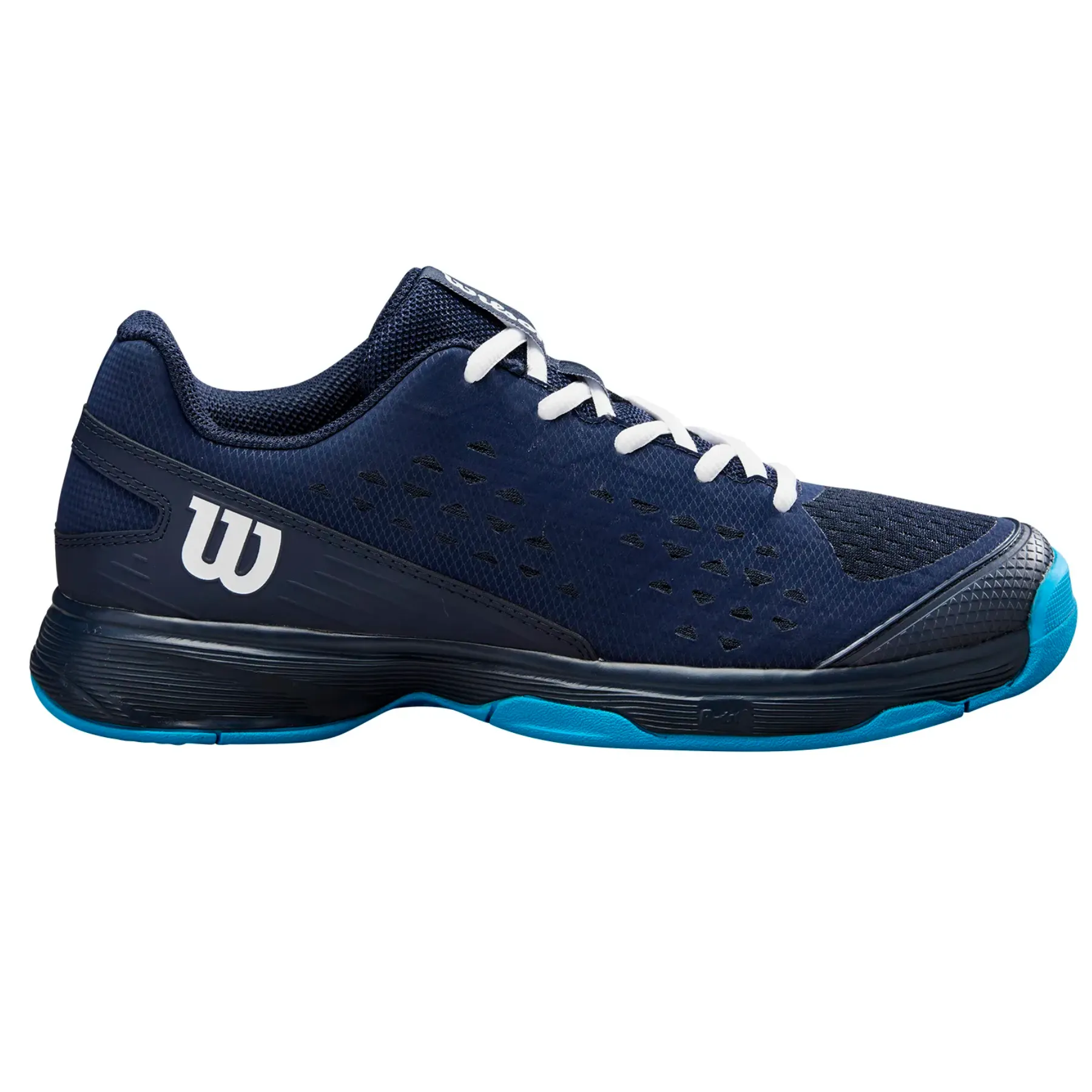 Wilson RUSH PRO JR L Tennis Shoes - Navy Blaze Rubber Outsole