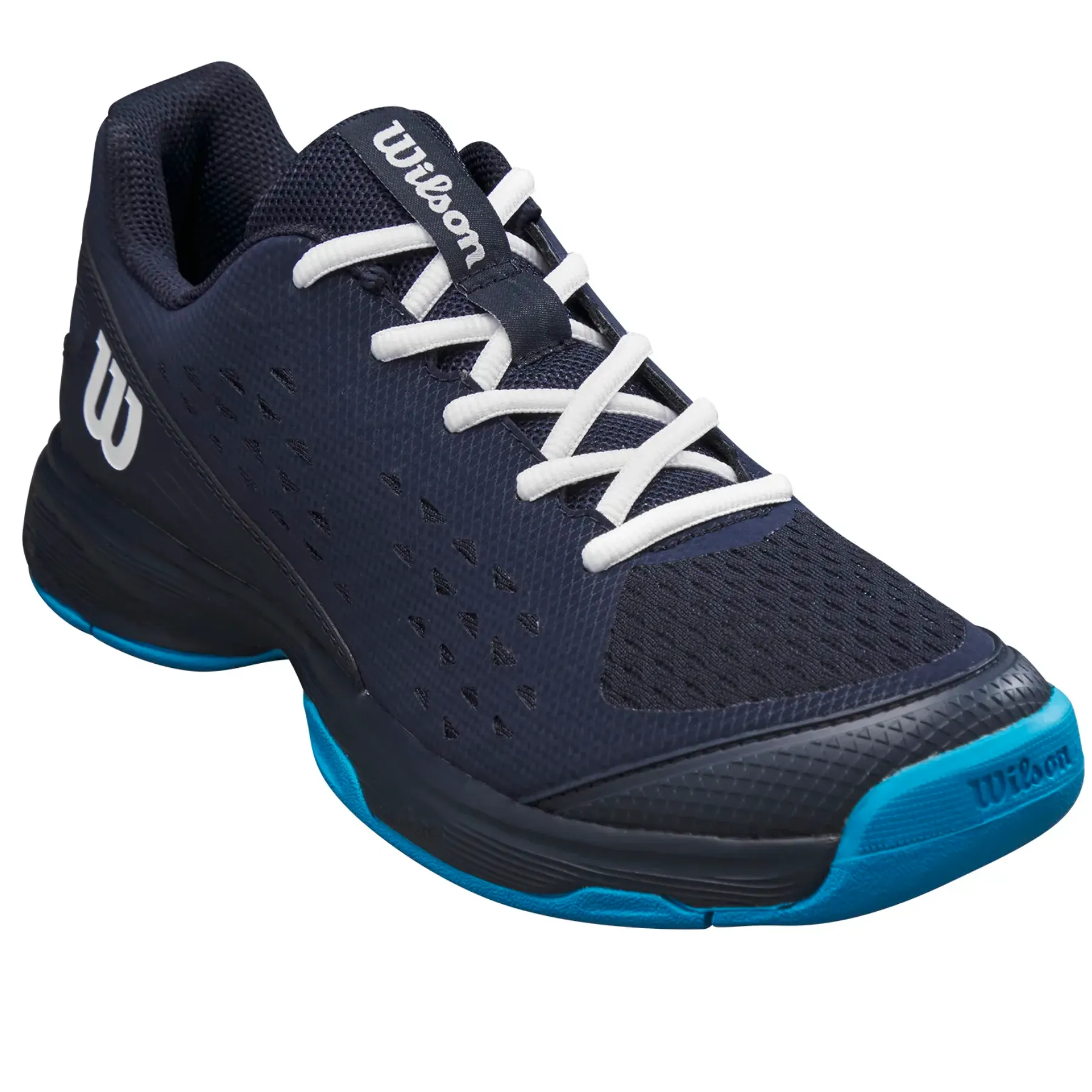 High Traction Wilson RUSH PRO JR L Tennis Shoes - Navy Blaze