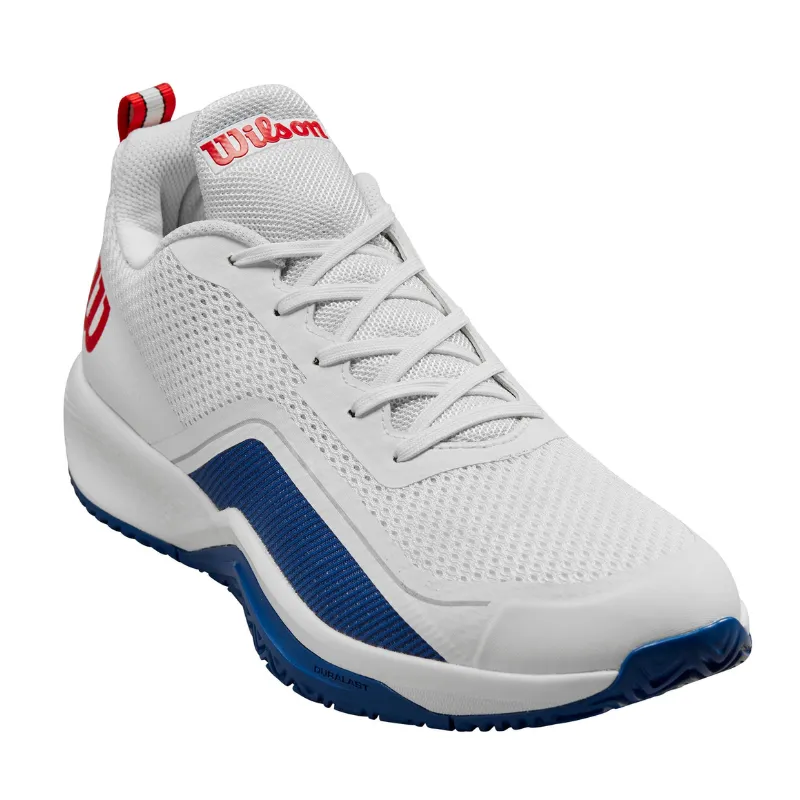 Easy To Clean Cool Mesh Wilson Rush Pro Lite Men Tennis Shoes - White/Blue