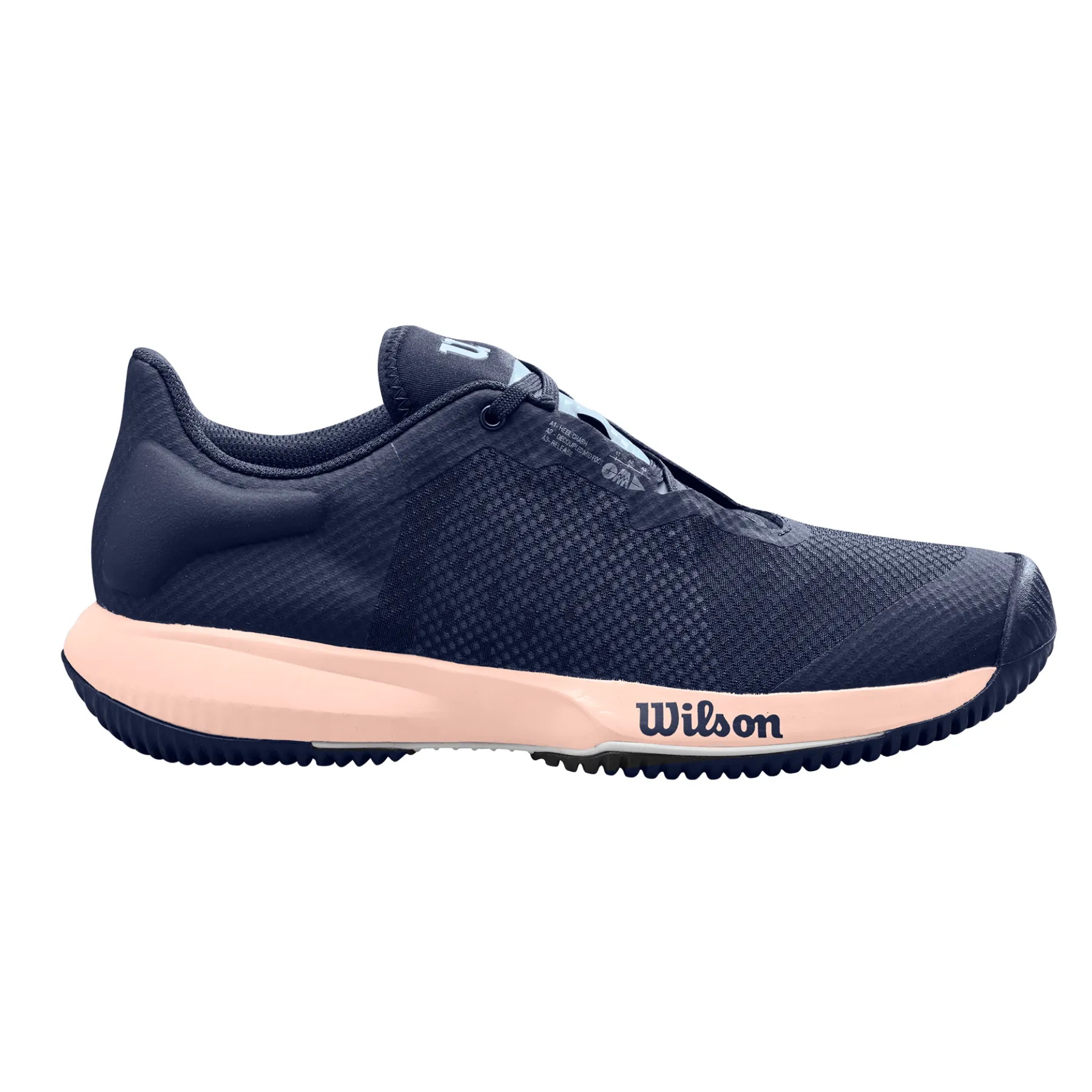Flexible Wilson Womens Kaos Swift Tennis Shoes -  Peacoat/Scallop Shell/Baby Blue