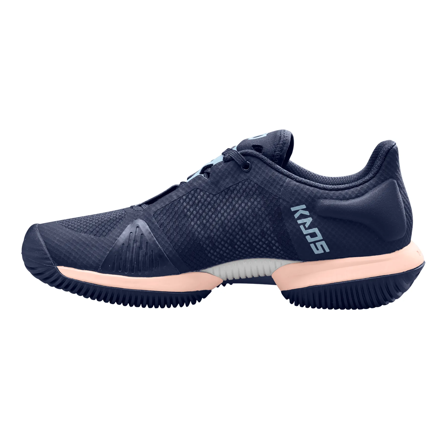 Lace Up Design Long Walk Wilson Womens Kaos Swift Tennis Shoes -  Peacoat/Scallop Shell/Baby Blue