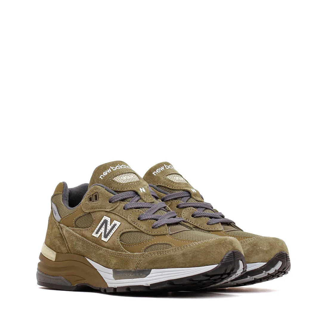New Balance Unisex Made in USA 992 Dark Camo U992GL padded tongue running shoes amateur - use shoes