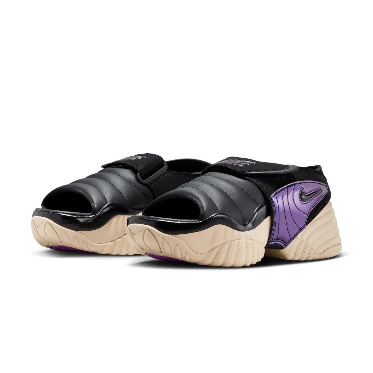 Sock Like Work Break Wmns Air Adjust Force Sandal 'Black Vivid Purple'