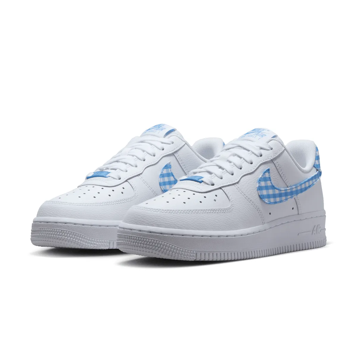 Wmns Air Force 1 ??07 'Gingham Blue' Synthetic Finish Versatile Fit