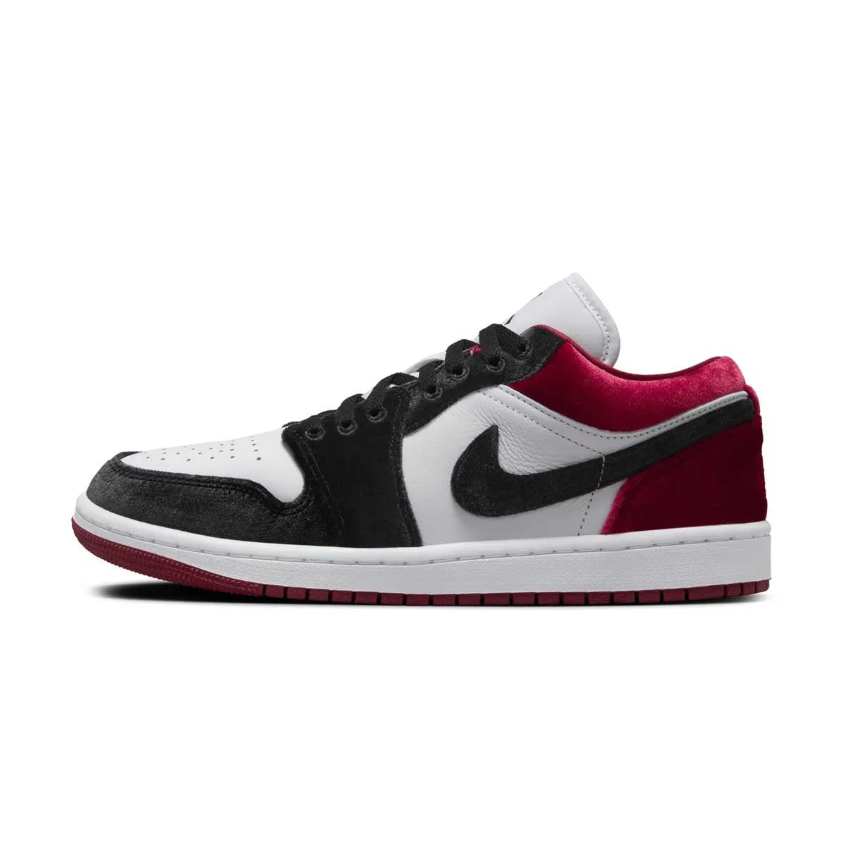 Wmns Air Jordan 1 Low SE 'Velvet Black Toe' Motion Control Frame Orthopedic Fit