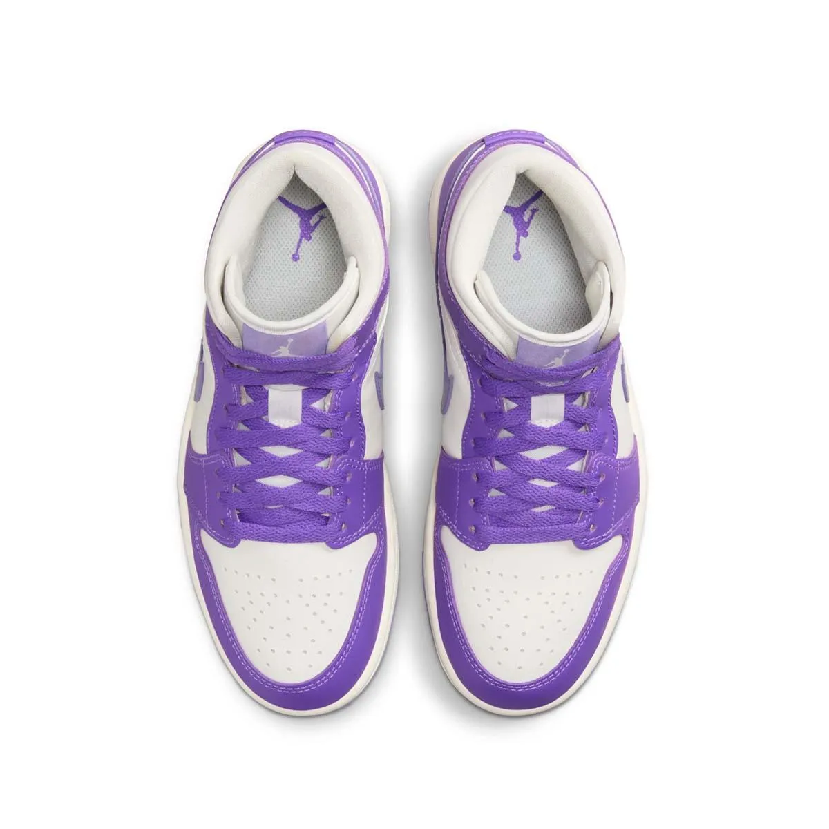 Wmns Air Jordan 1 Mid 'Action Grape' Meadow Path Comfortable Fit Shoes