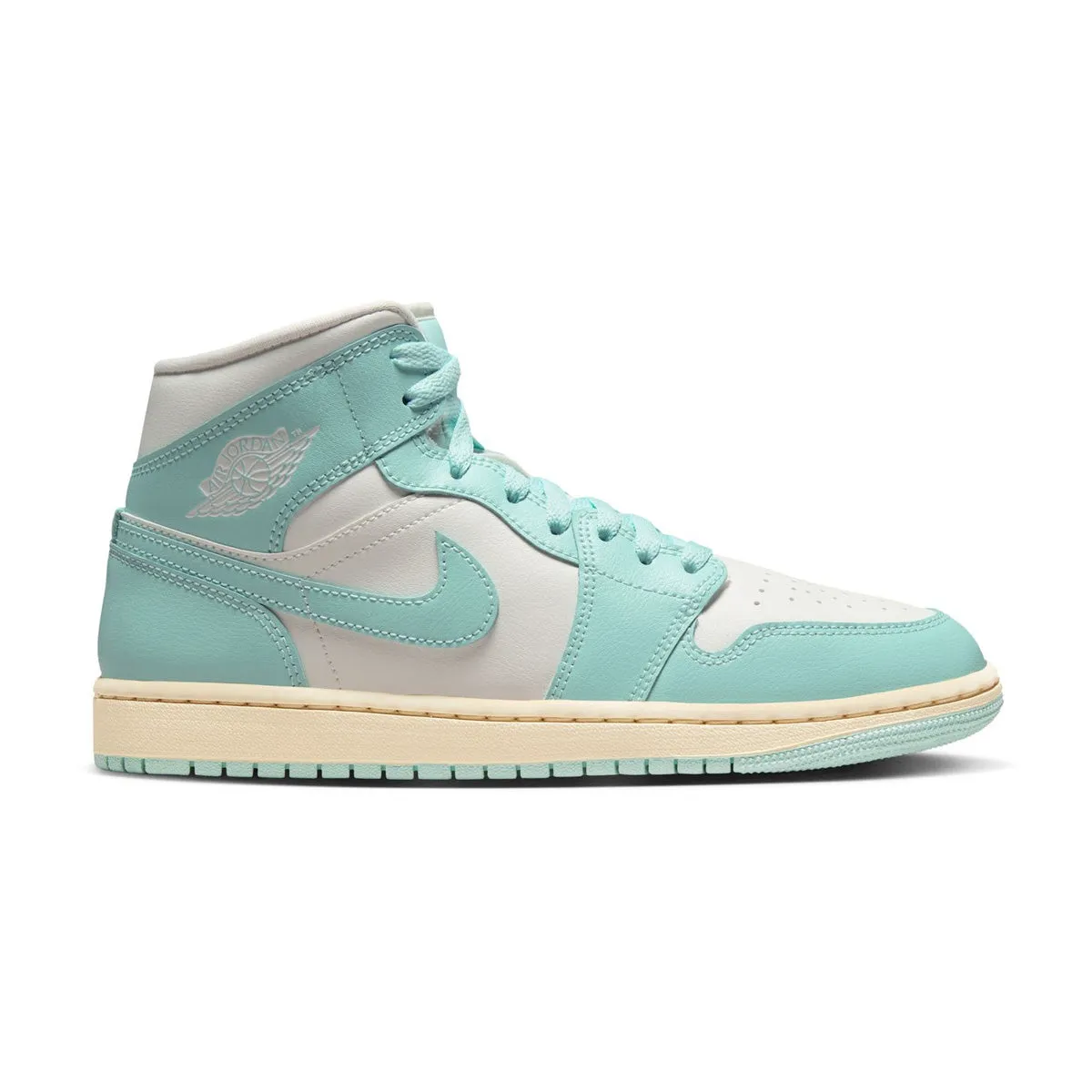 Wmns Air Jordan 1 Mid 'Light Dew Muslin' Road grip