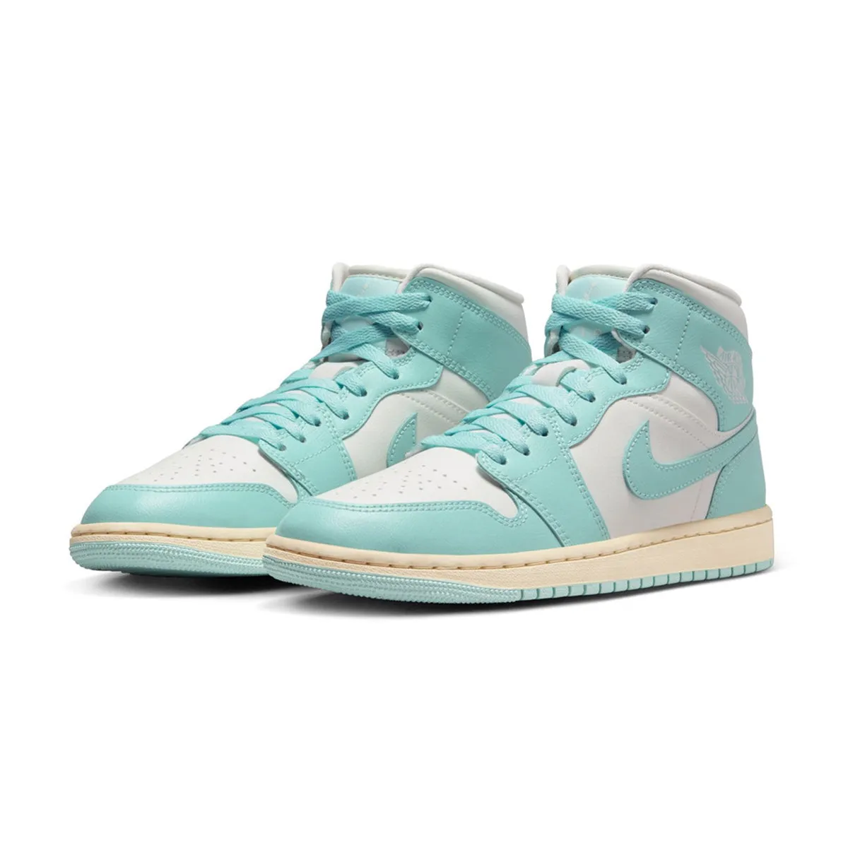 Wmns Air Jordan 1 Mid 'Light Dew Muslin' Unisex Match
