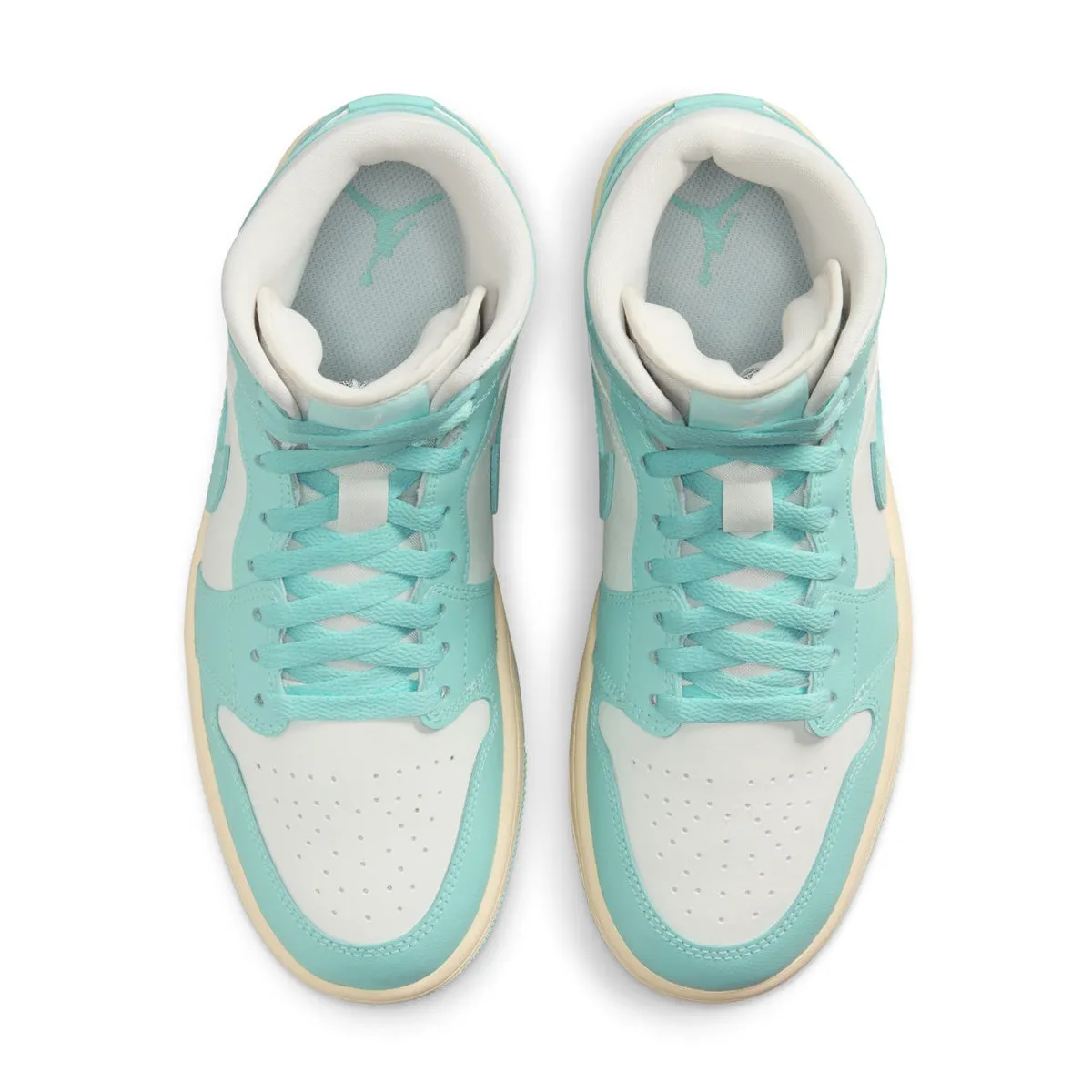 Wmns Air Jordan 1 Mid 'Light Dew Muslin' Durable Design Strike Hike