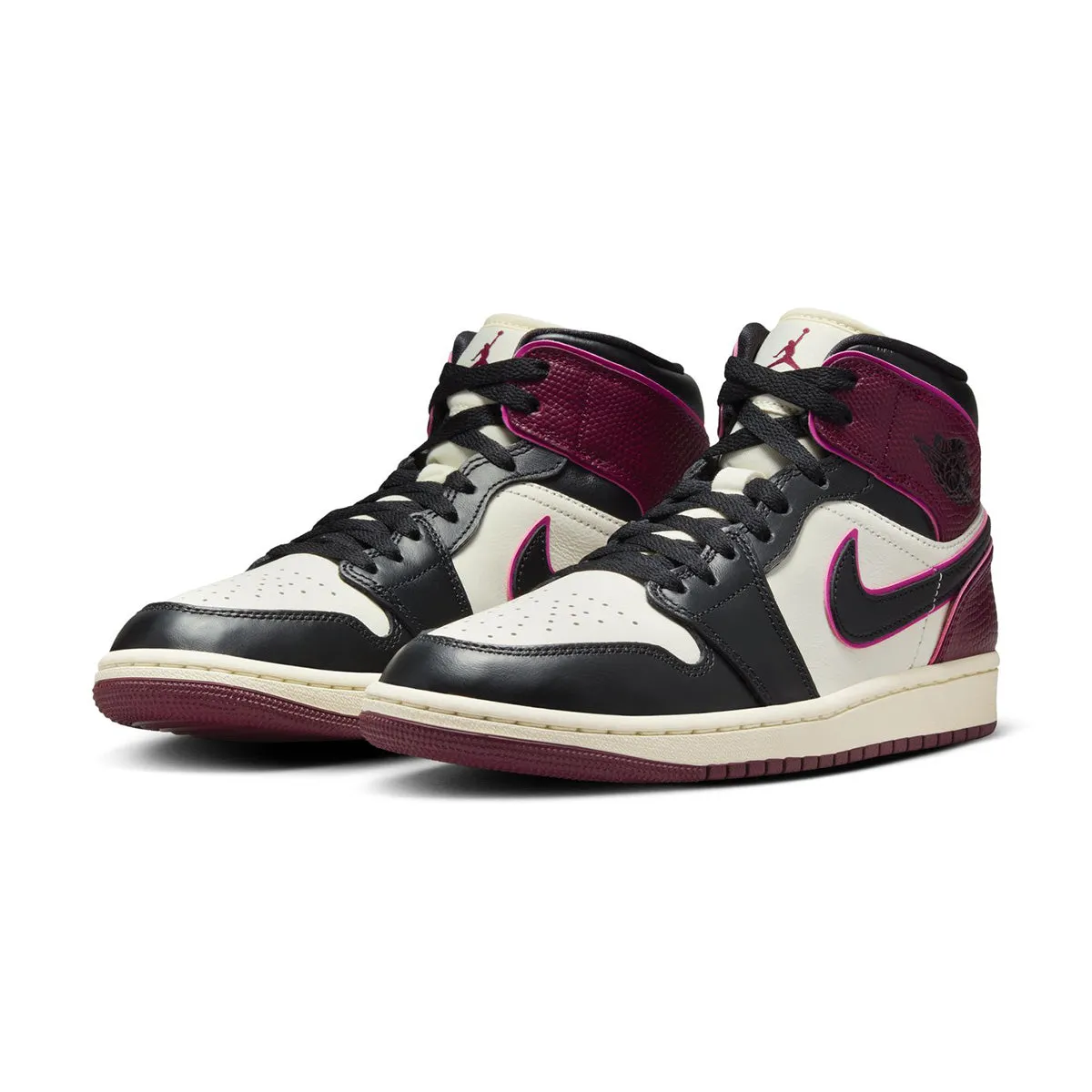 Snack Step Long Haul Wmns Air Jordan 1 Mid SE 'Sail Bordeaux'