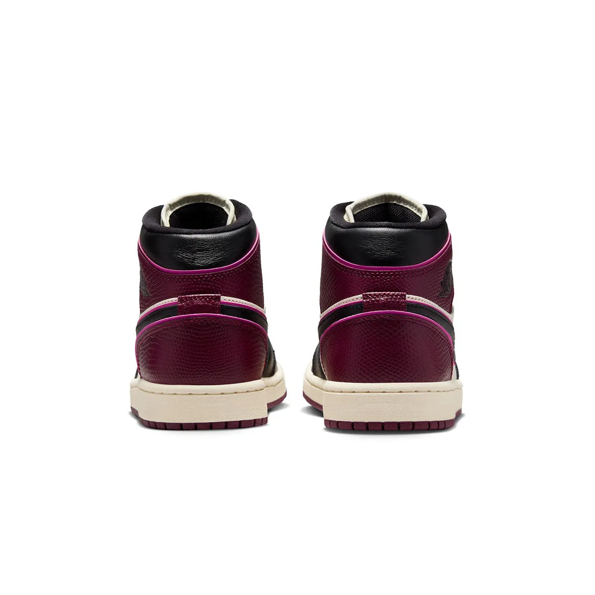 Wmns Air Jordan 1 Mid SE 'Sail Bordeaux' Ease Motion