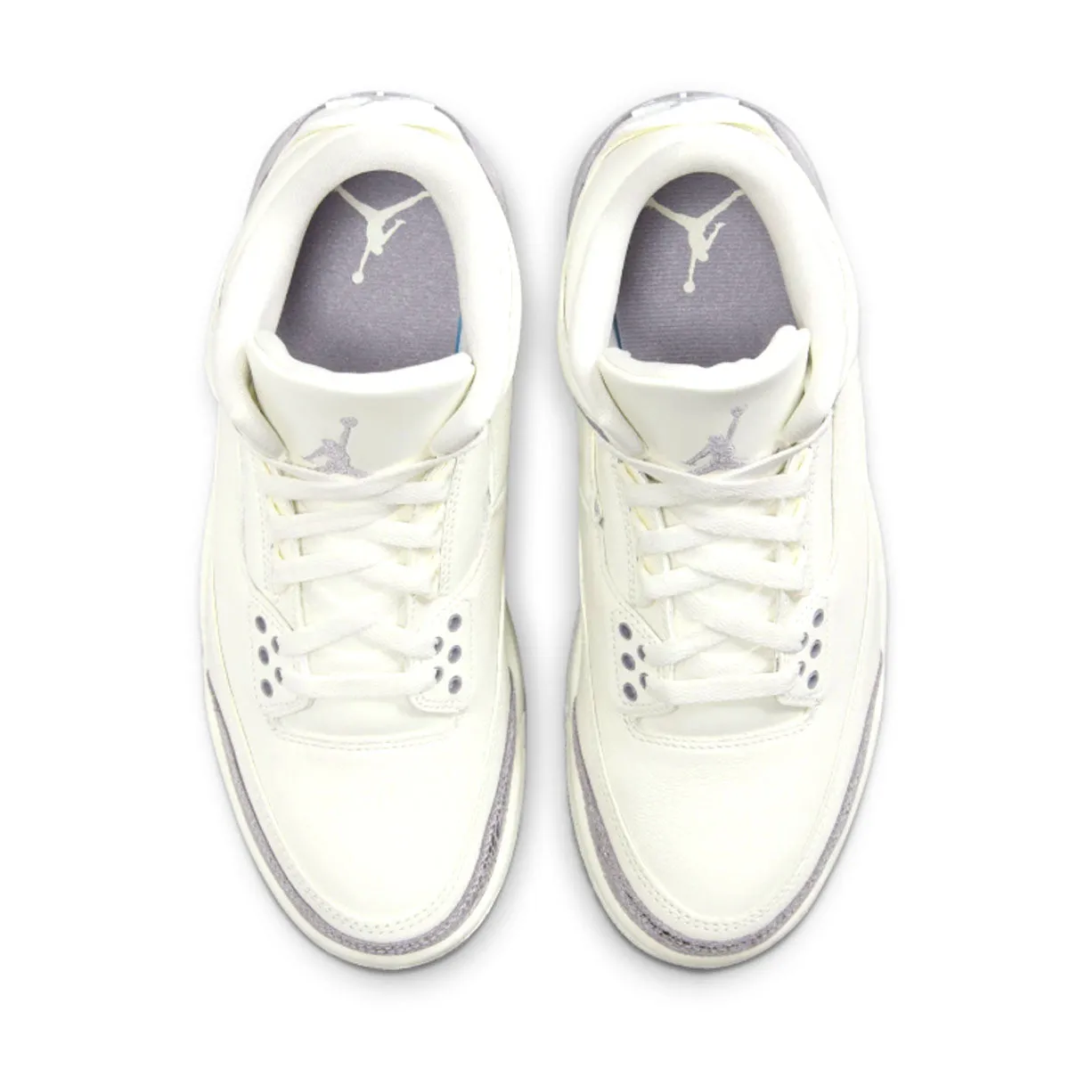 Non Restrictive Toe Box All-day Grip Wmns Air Jordan 3 Retro 'Sail Cement Grey'