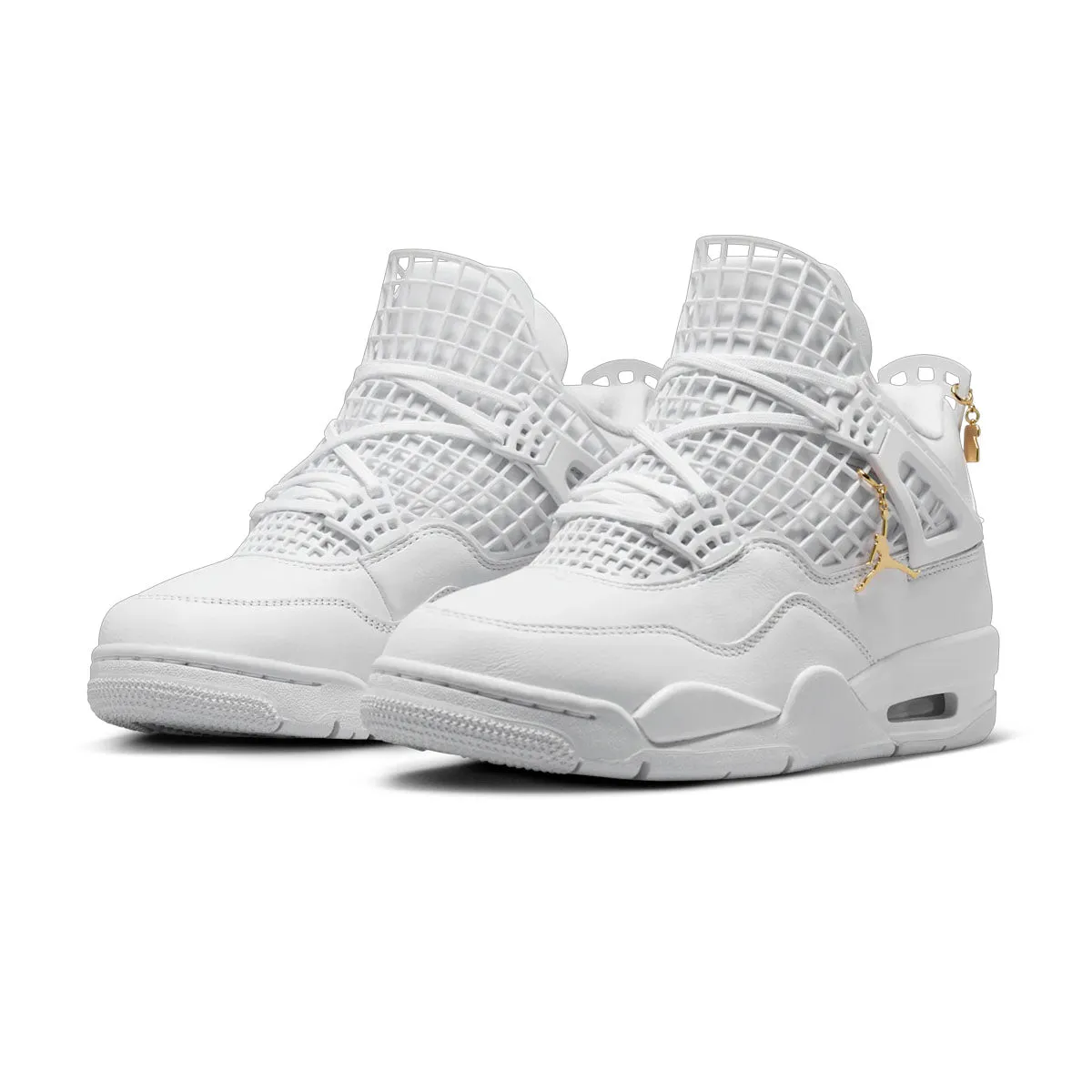 Wmns Air Jordan 4 Net 'White' Drawstring Lace