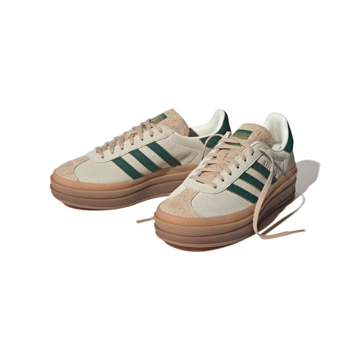 Wmns Gazelle Bold 'Cream White Collegiate Green' simple design