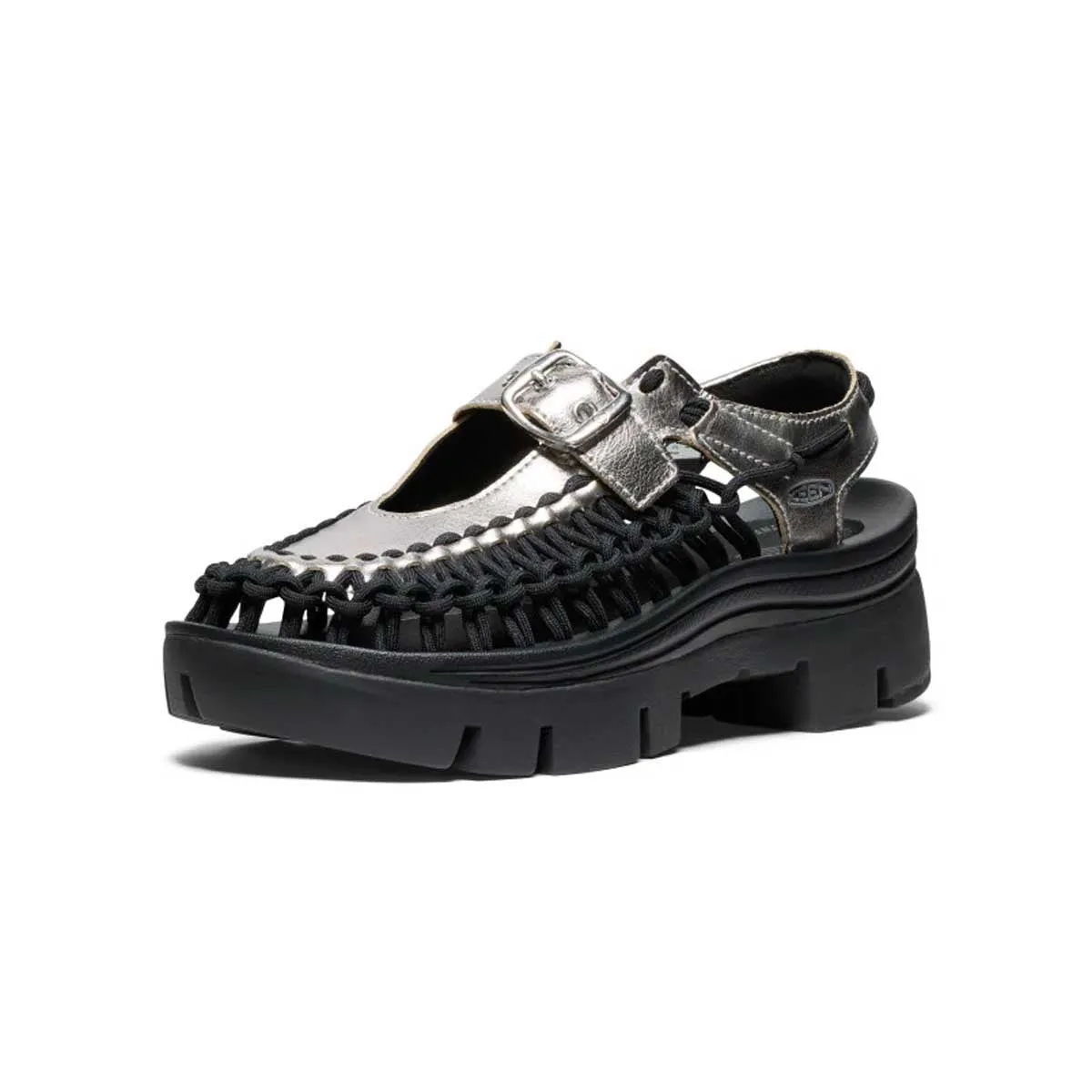 Comfortable Fashion Wmns Platform Uneek Mary Jane 'Silver Black'