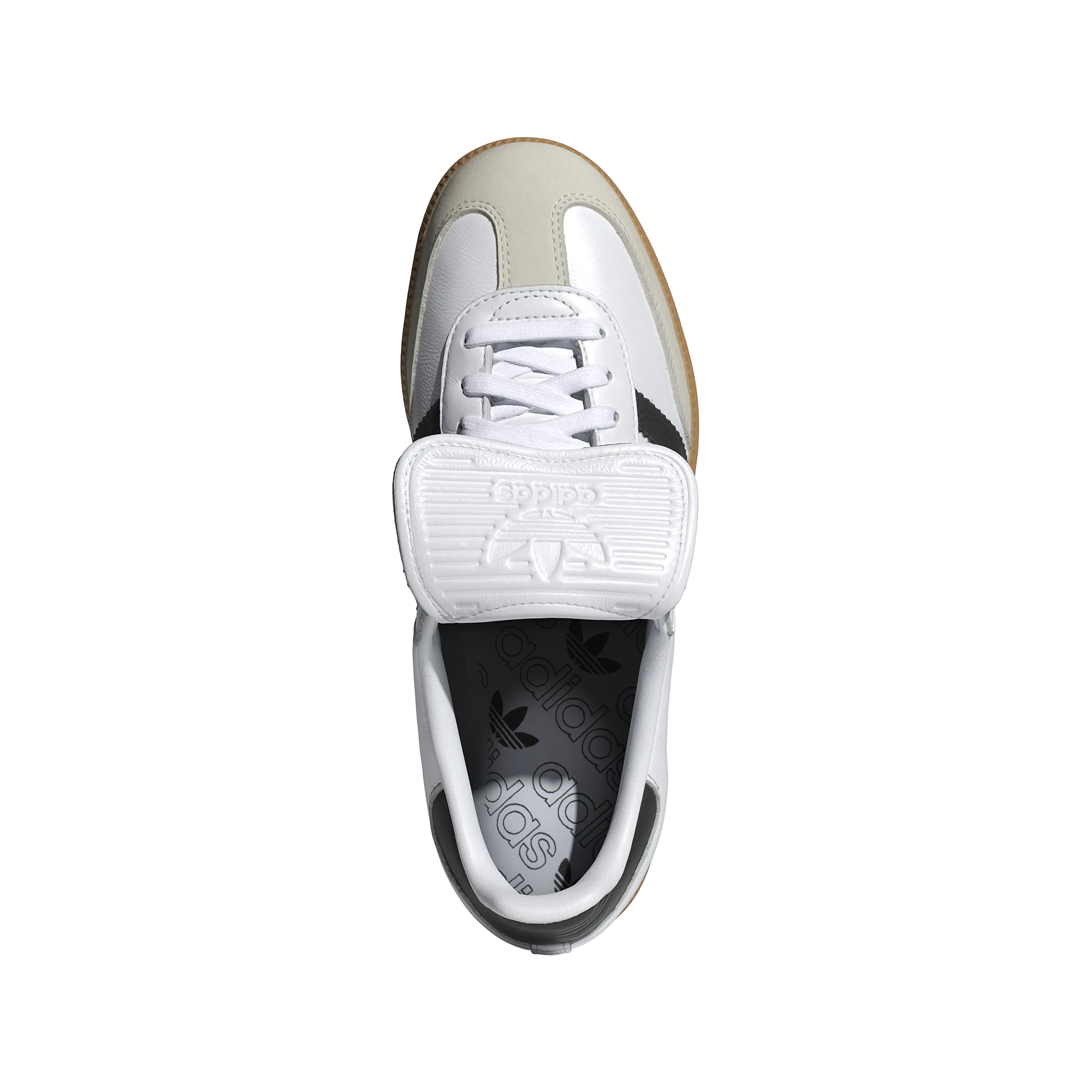 Wmns Samba LT 'White Black Gold Metallic' synthetic leather