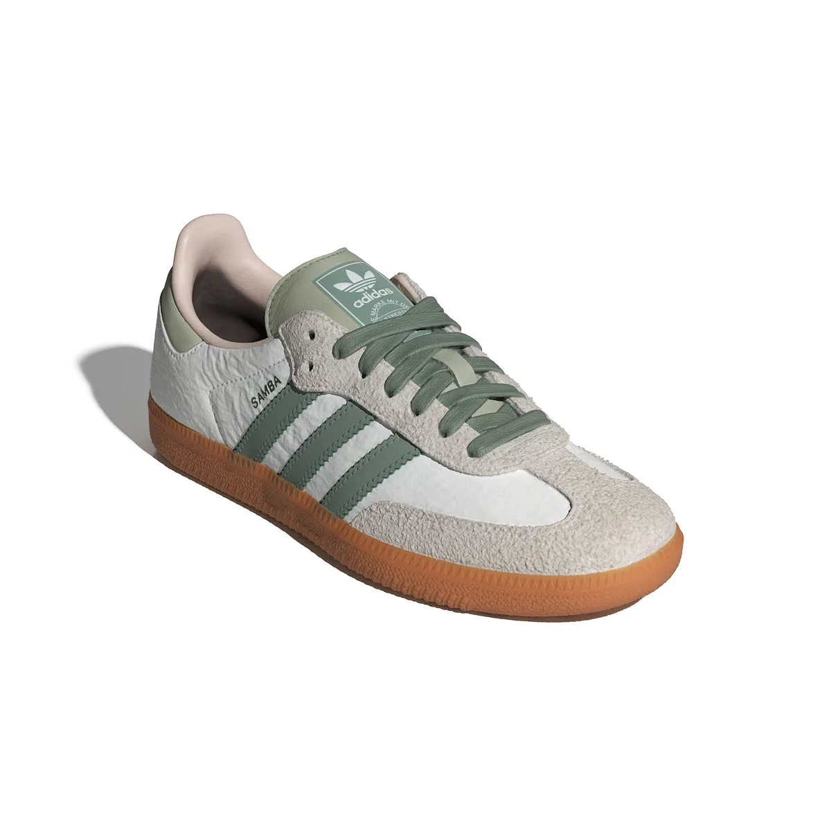 Wmns Samba OG 'White Silver Green' Family Pace Freedom Move