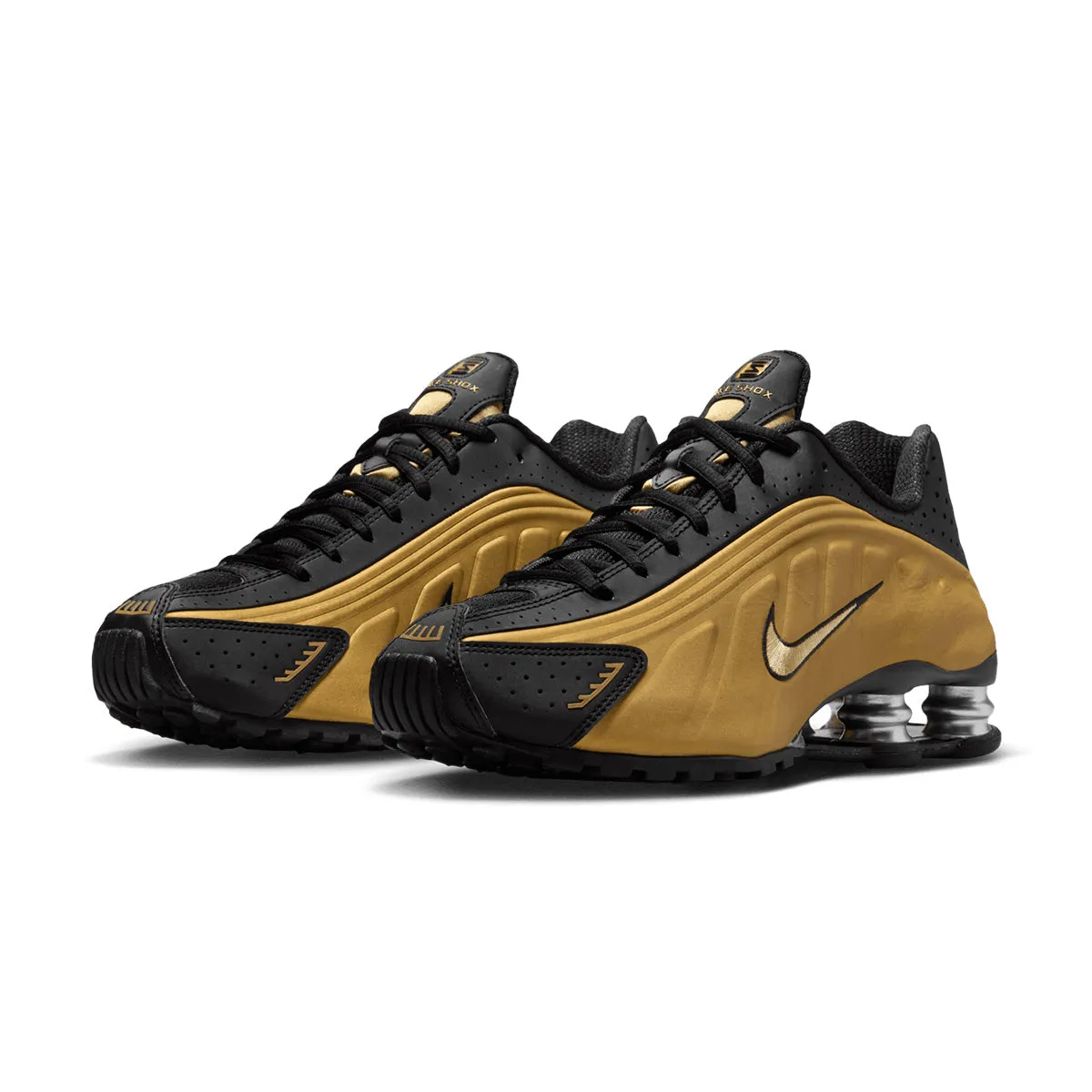 Bright Jog Wmns Shox R4 'Black Metallic Gold'