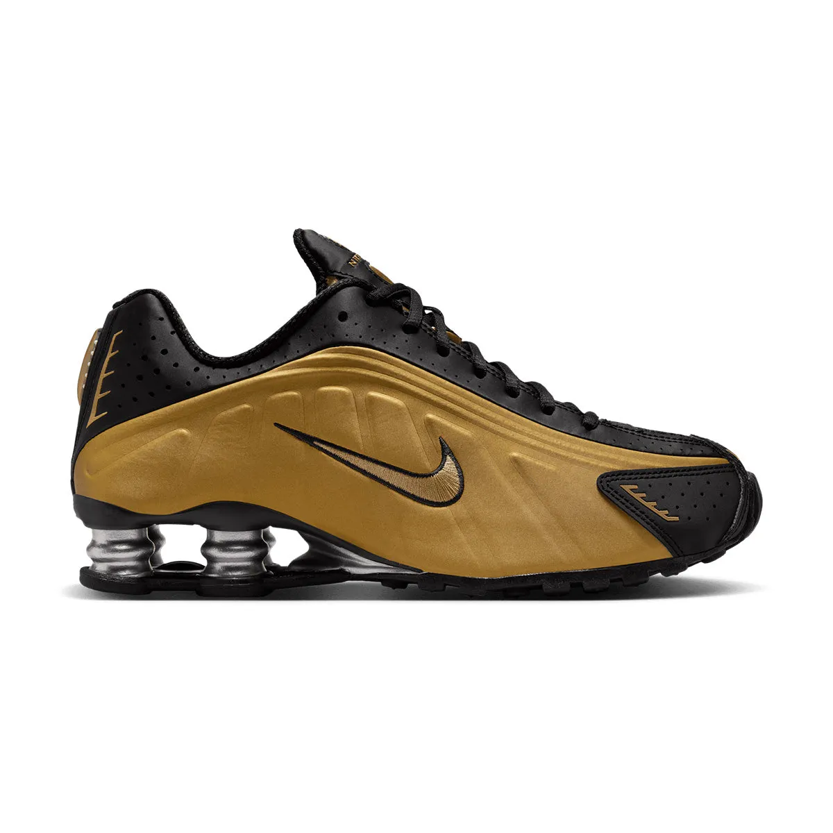 Wmns Shox R4 'Black Metallic Gold' Kick Hike