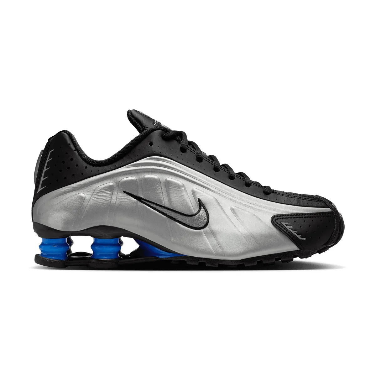 Wmns Shox R4 'Metallic Silver Black Racer Blue' Urban Gear Holiday Comfort
