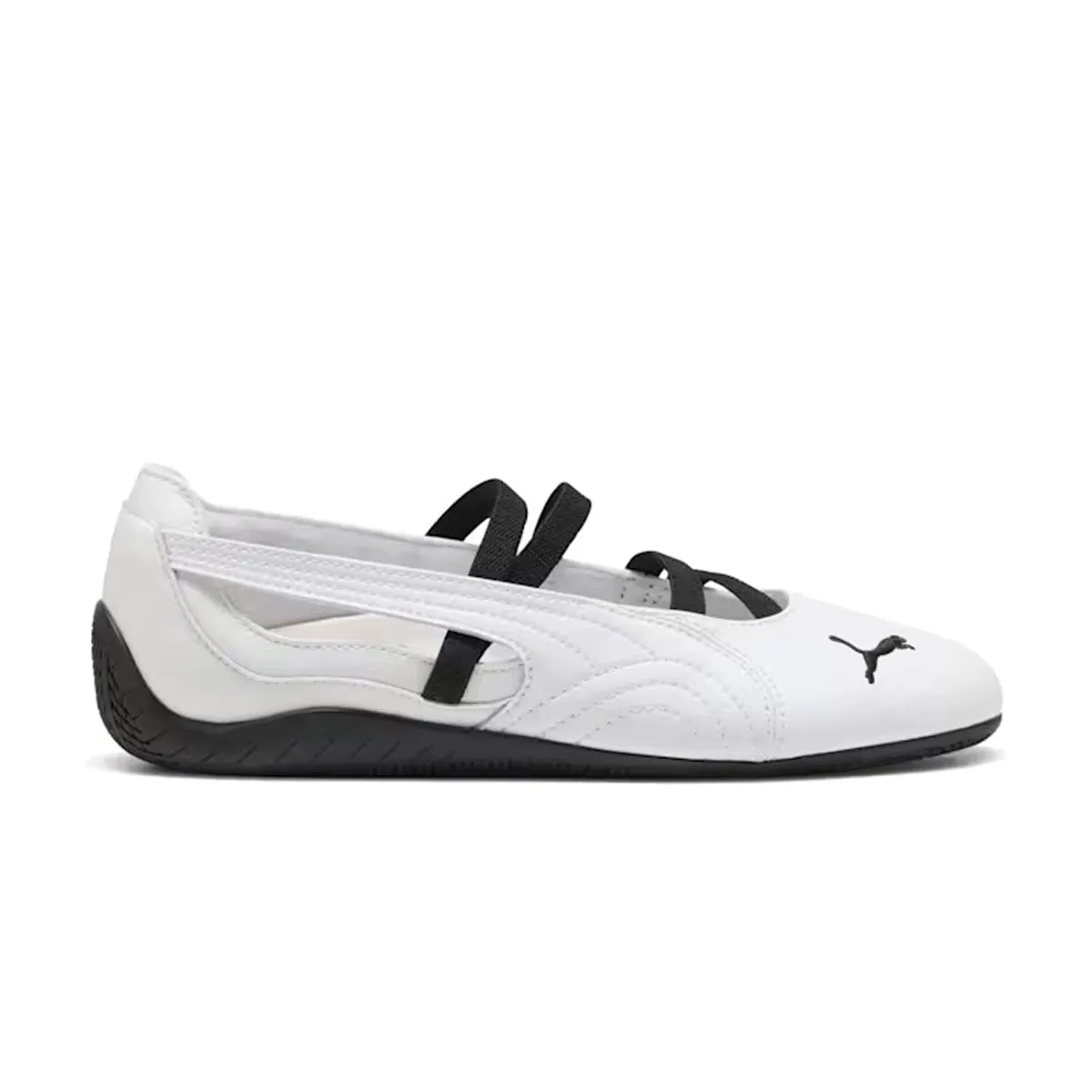Wmns Speedcat Ballet Leather 'White Black' Urban Daily Go Light