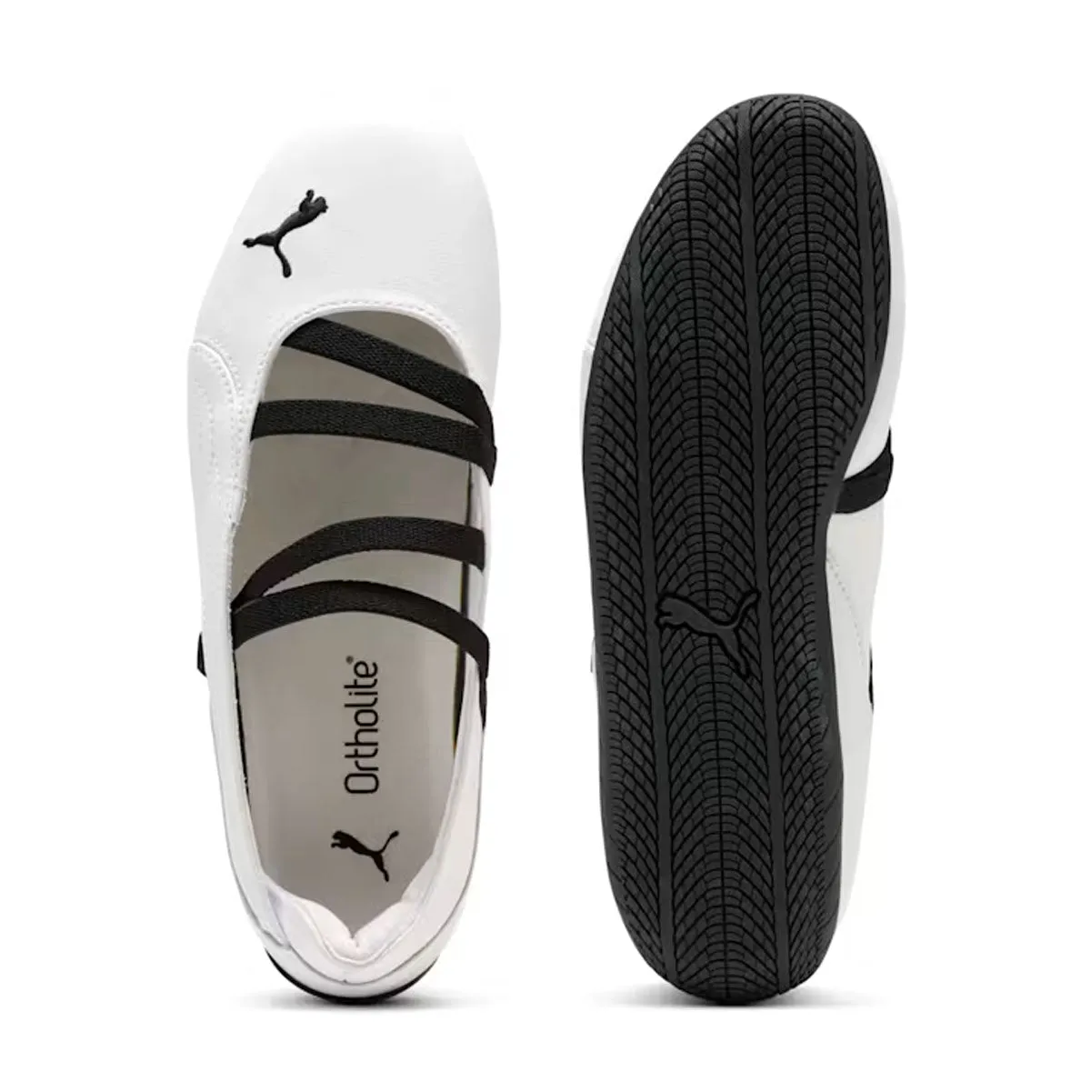 Wmns Speedcat Ballet Leather 'White Black' Soft Cushioned Upper Pace Maker