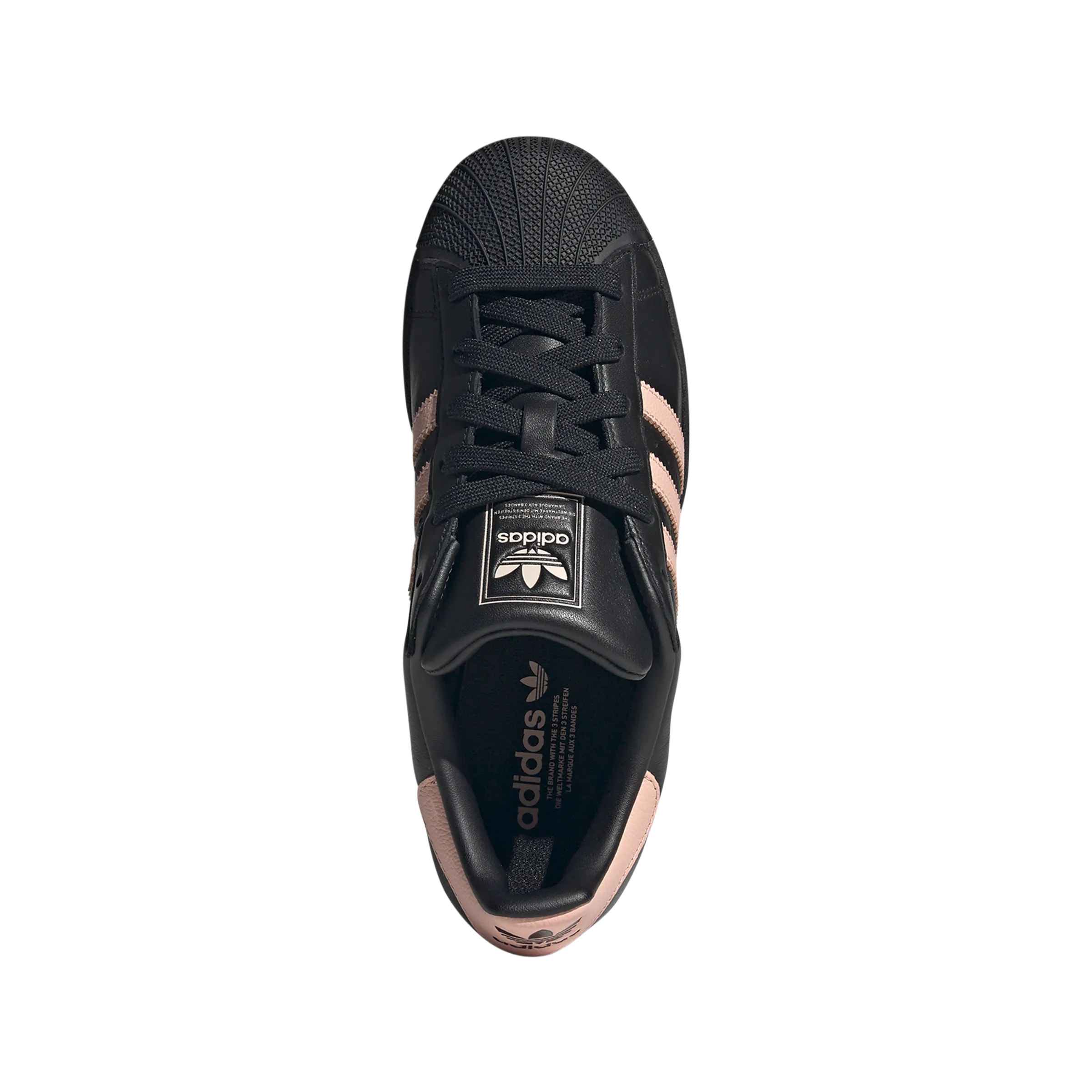 Sunrise Stroll clean look Wmns Superstar 'Core Black Glow Pink'
