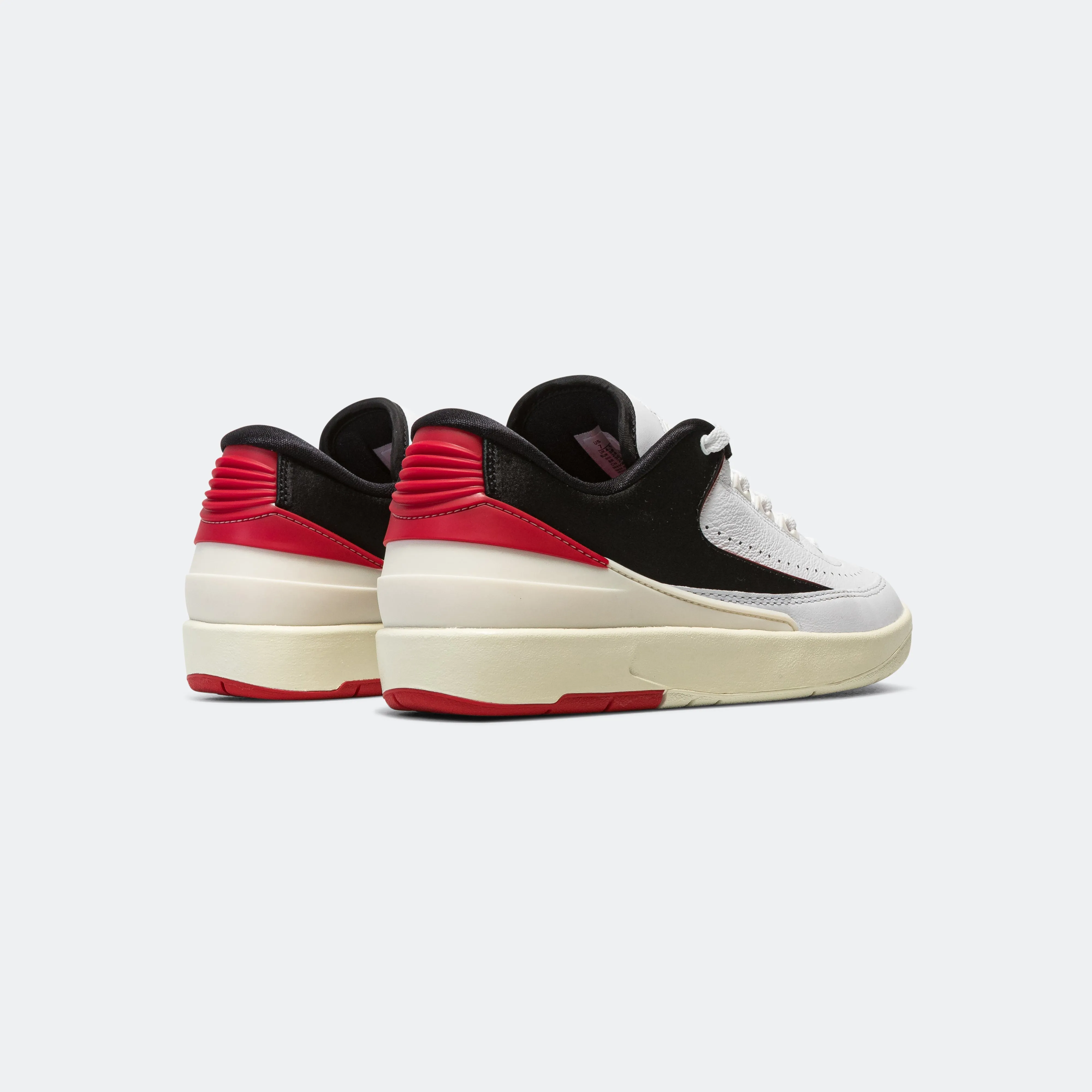 Womens Air Jordan 2 Retro Low - White/University Red-Black-Coconut Milk Impact Dispersing Structure Washable