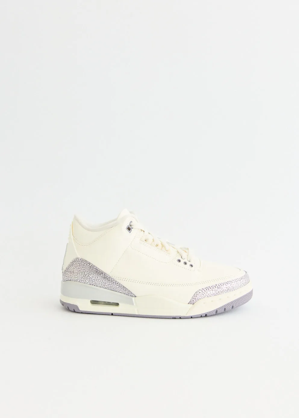 Anti Slip Sole Sprint Run Women's Air Jordan 3 Retro 'Sail Cement Grey' Sneakers