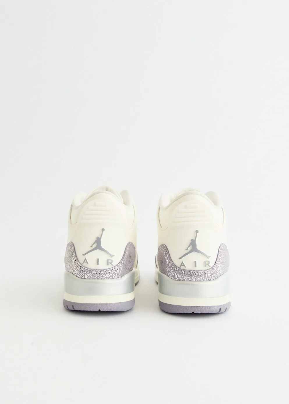 Women's Air Jordan 3 Retro 'Sail Cement Grey' Sneakers Foot Shape