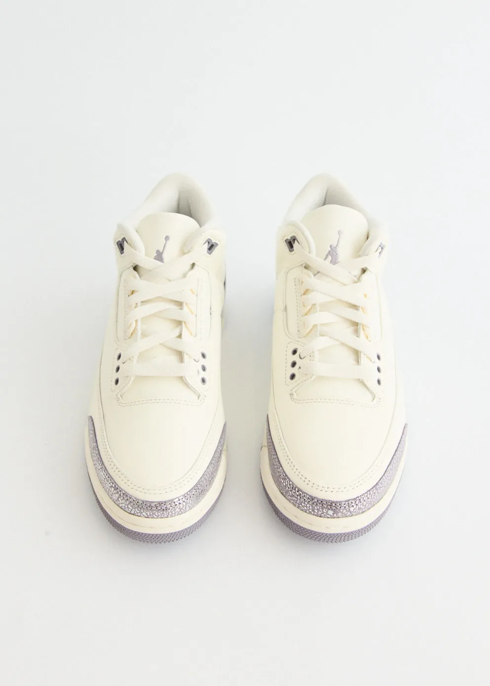 Women's Air Jordan 3 Retro 'Sail Cement Grey' Sneakers Rain Jog Chill Feet