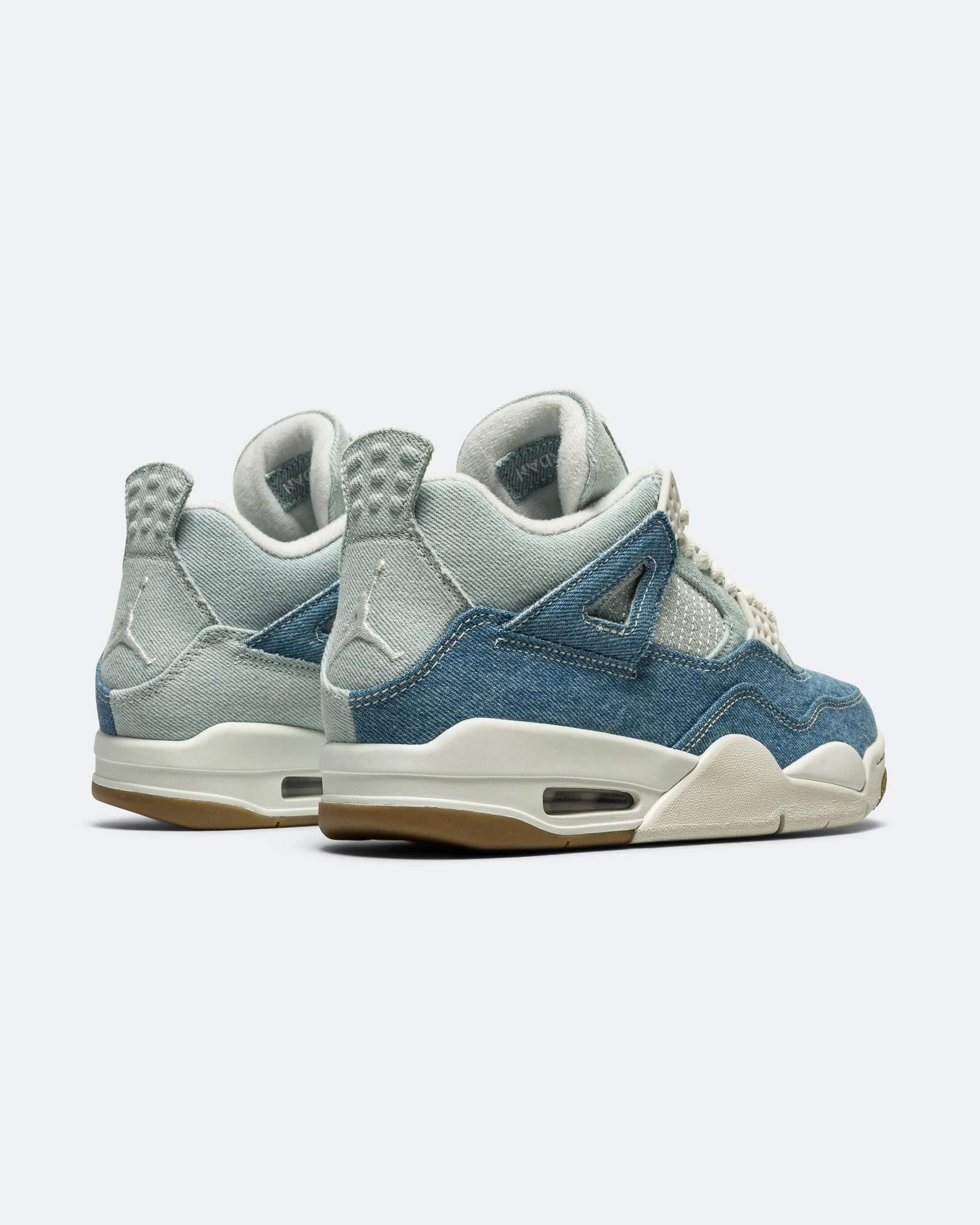 Womens Air Jordan 4 Retro TEX - Sail/Gum Light Brown-Worn Blue Anatomical Footbed Shape Quiet Walk
