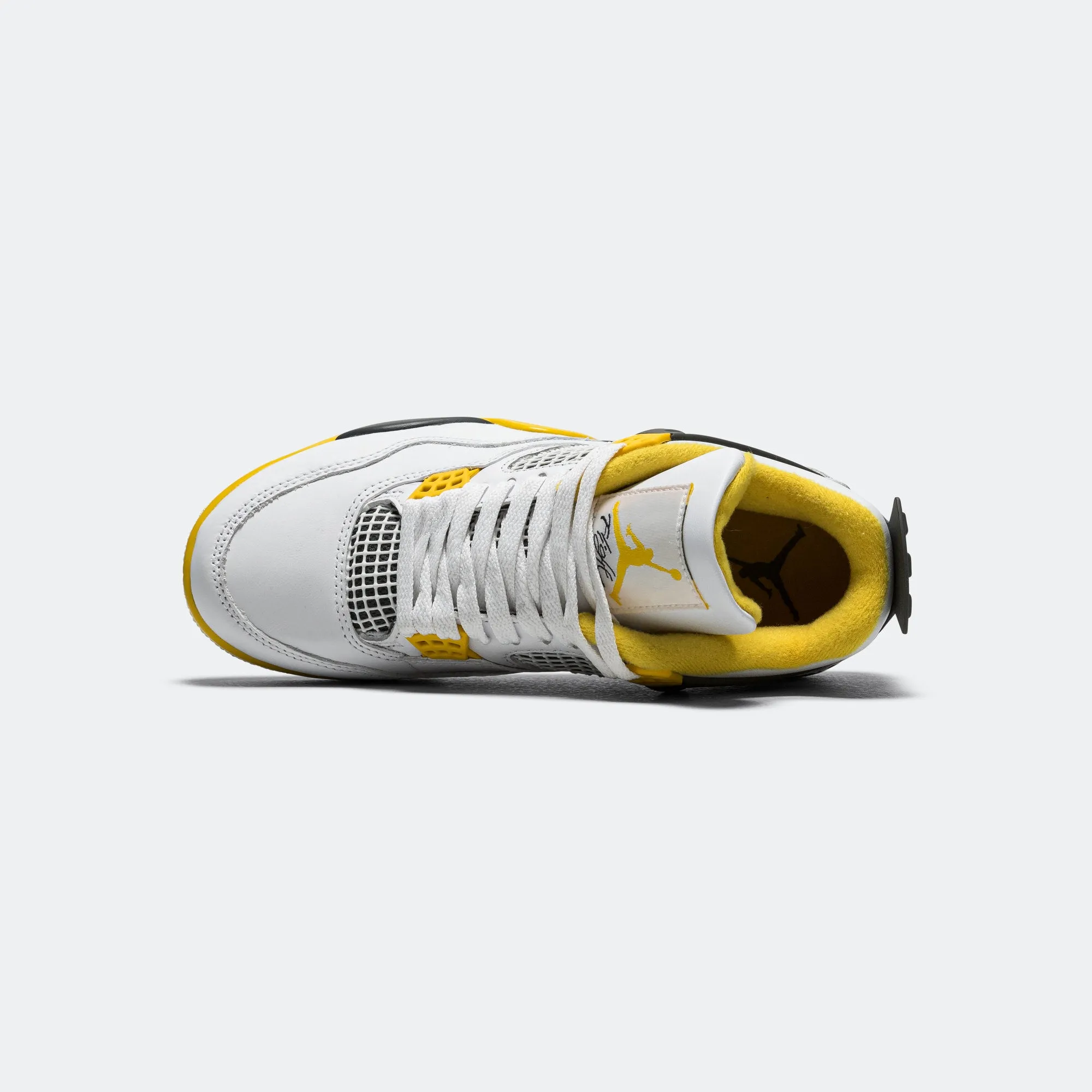 Comfort Walk Elastic Collar Padding Womens Air Jordan 4 Retro - White/Coconut Milk-Vivid Sulfur