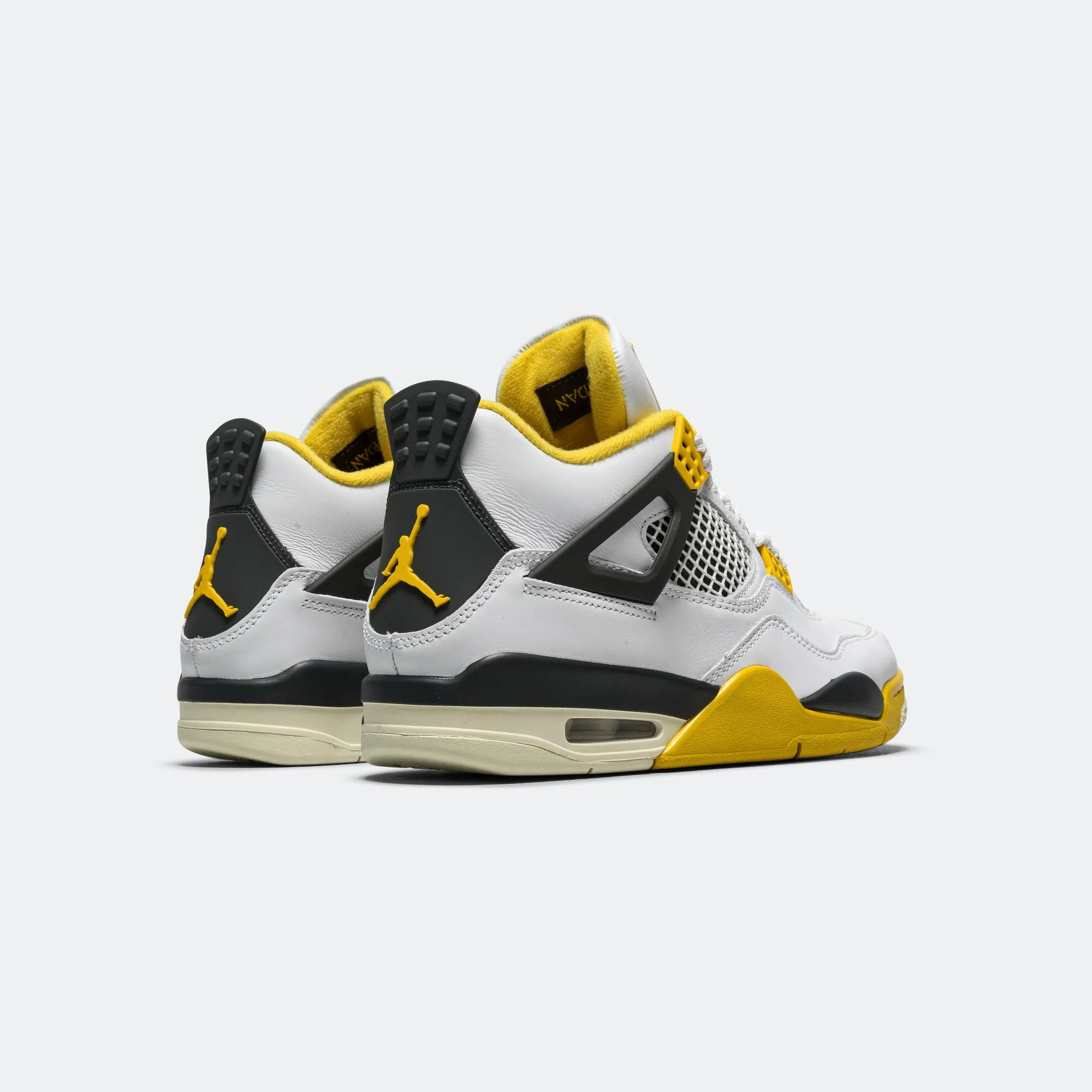 Smooth Womens Air Jordan 4 Retro - White/Coconut Milk-Vivid Sulfur