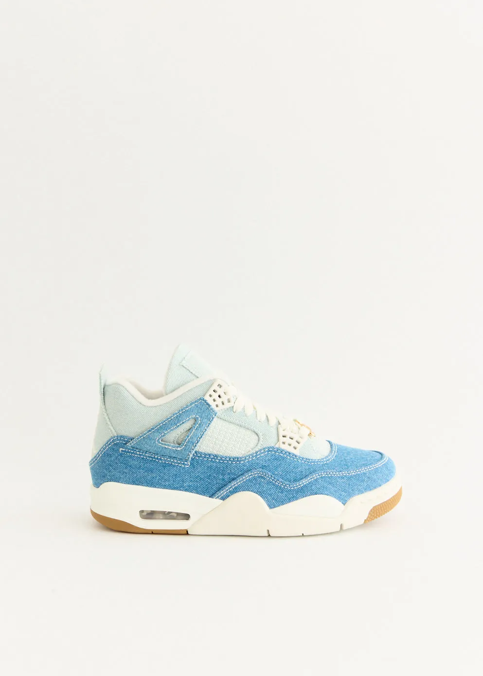 Women's Air Jordan 4 Retro 'Worn Blue' Sneakers Comfort Enhancement Planet Step