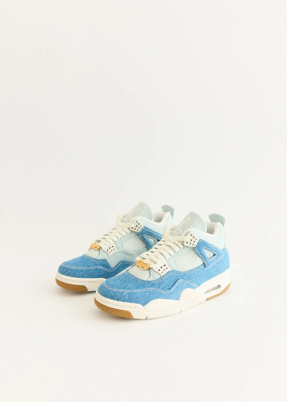 Women's Air Jordan 4 Retro 'Worn Blue' Sneakers Comfort Enhancement Minimal Edge