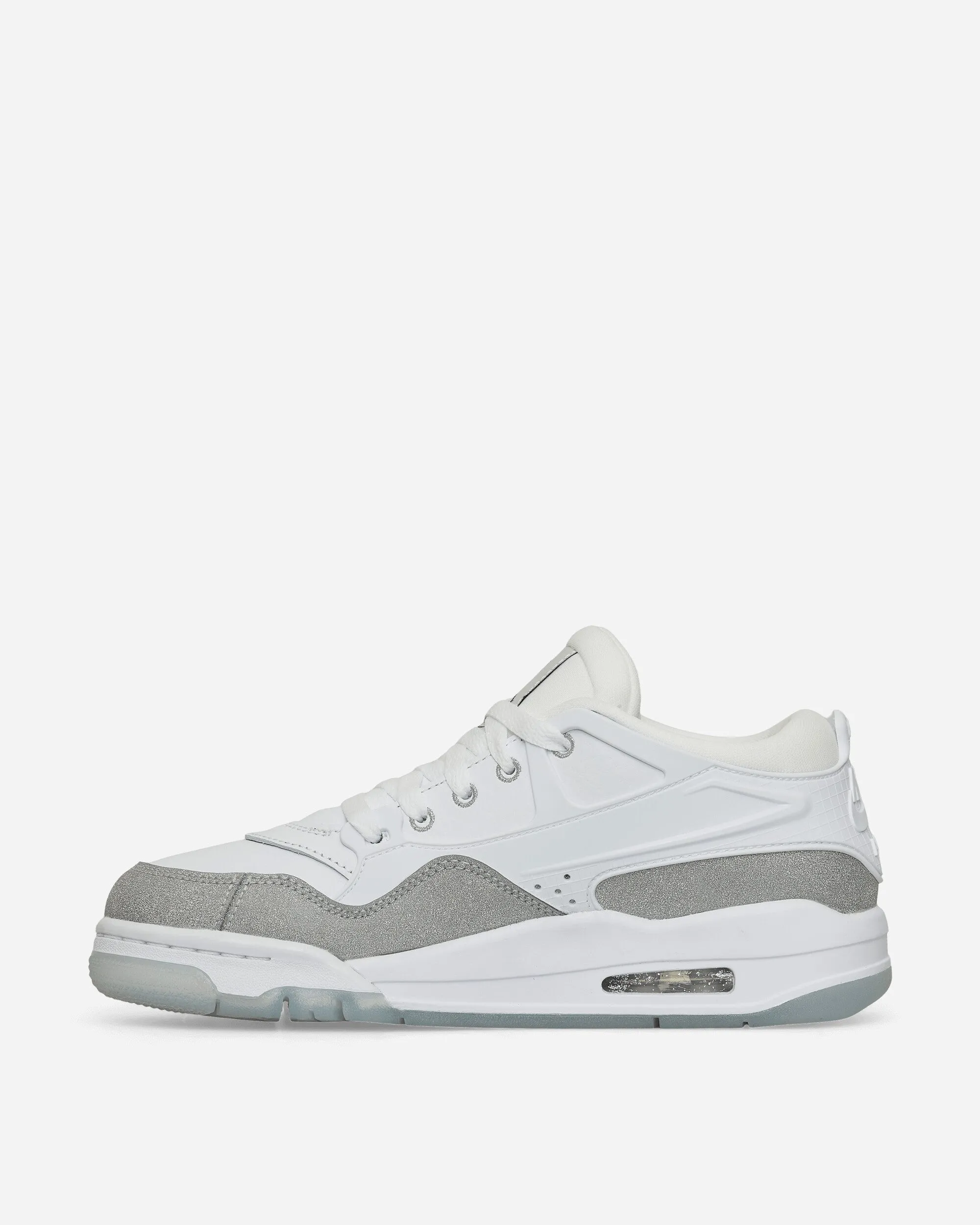 Women's Air Jordan 4 RM Sneakers White / Metallic Silver Supportive Fit Modern Minimal