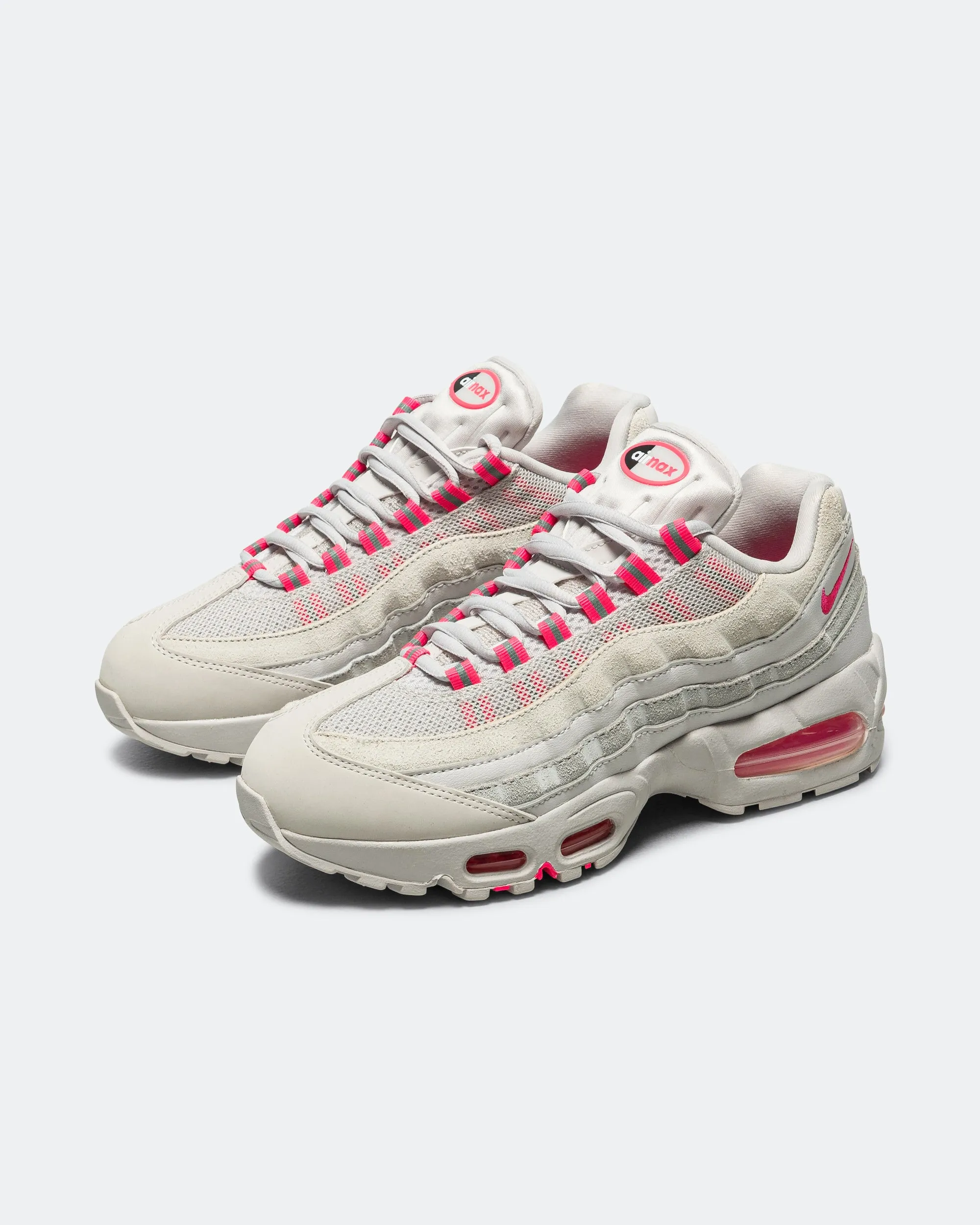 Womens Air Max 95 Big Bubble - Vast Grey/Hyper Pink-Pure Platinum Torsional Stability Feature