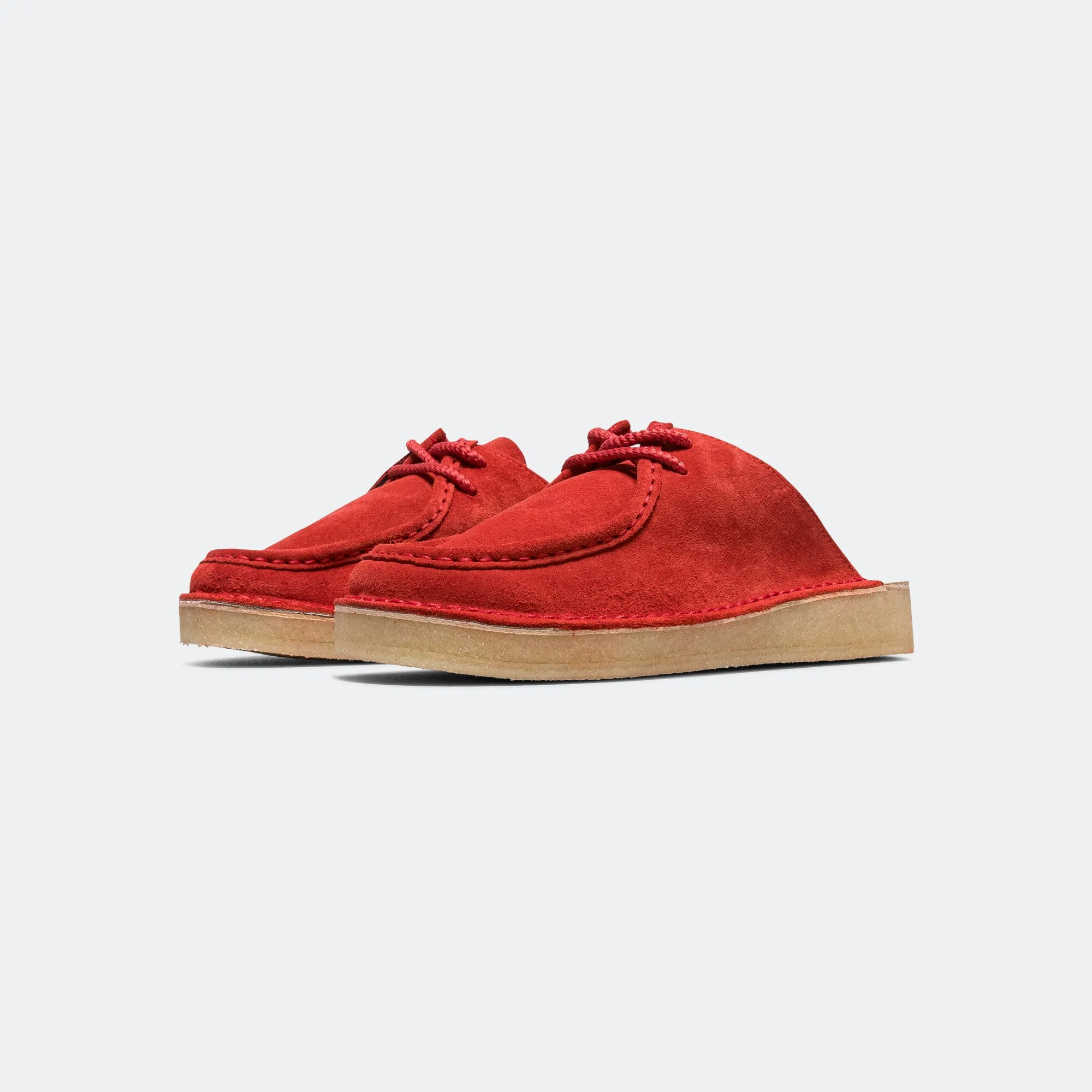Layered Chic Womens DSRTNomad Mule - Red Suede