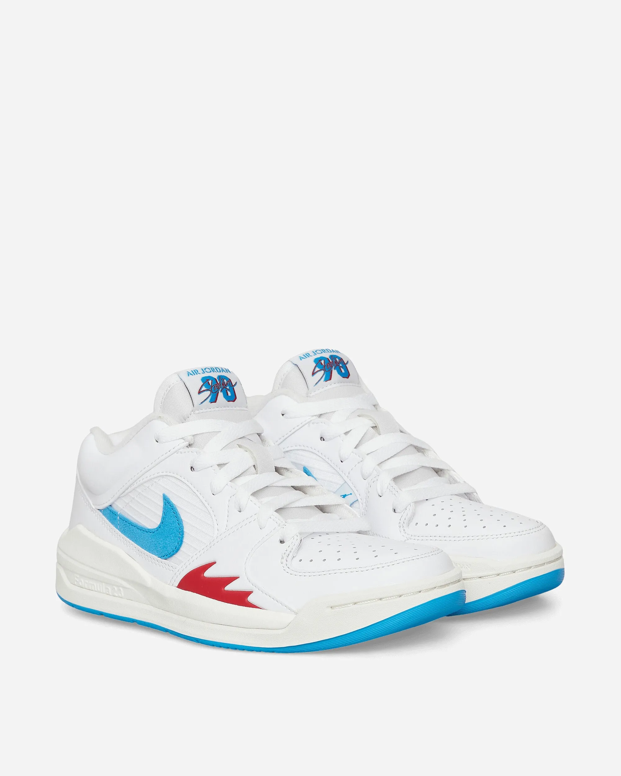 Women's Jordan Stadium 90 Sneakers White / Dark Powder Blue Urban Everyday Memory Foam