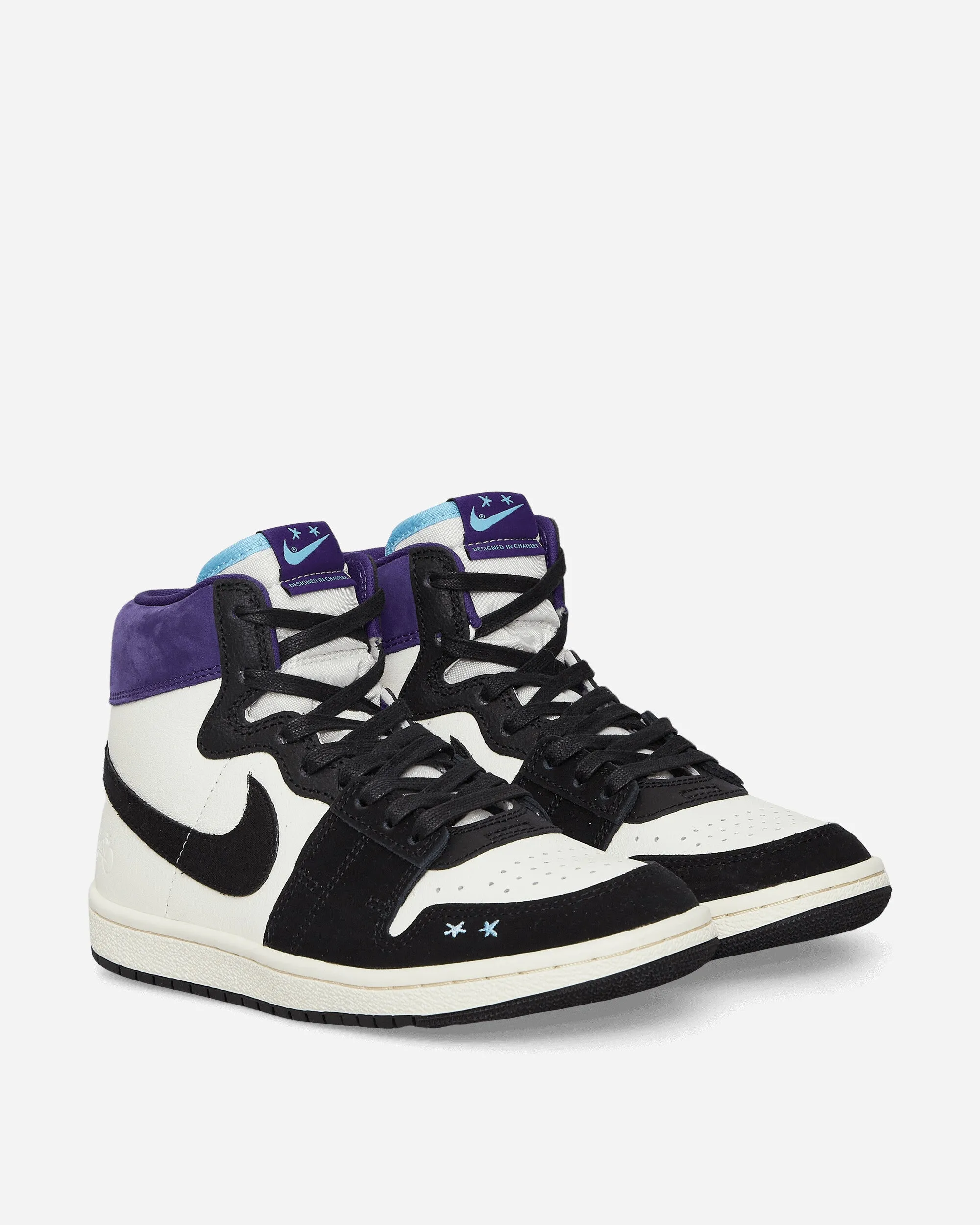 Ultra Breathable Women's Opium Air Ship SP Sneakers Black / Court Purple