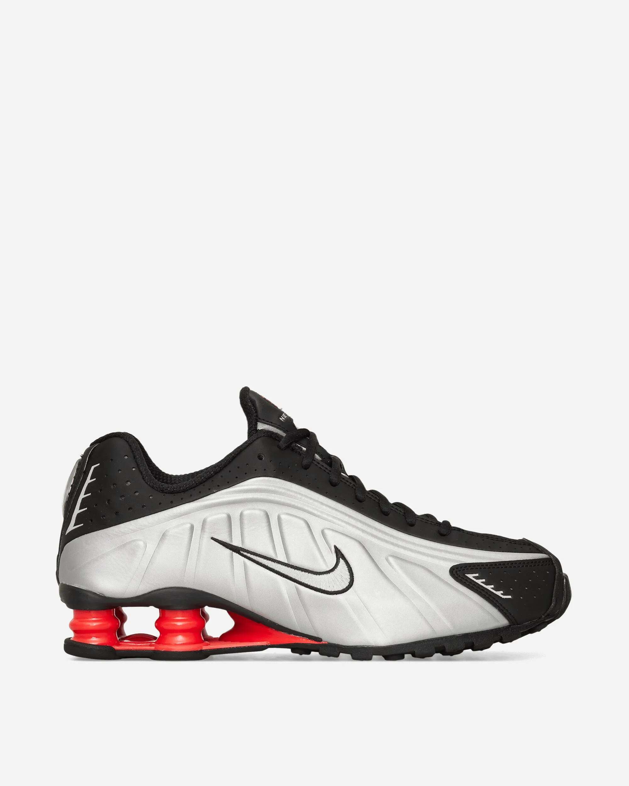Outdoor Ease Relaxed Days Women's Shox R4 Sneakers Metallic Silver / Black / Light Crimson